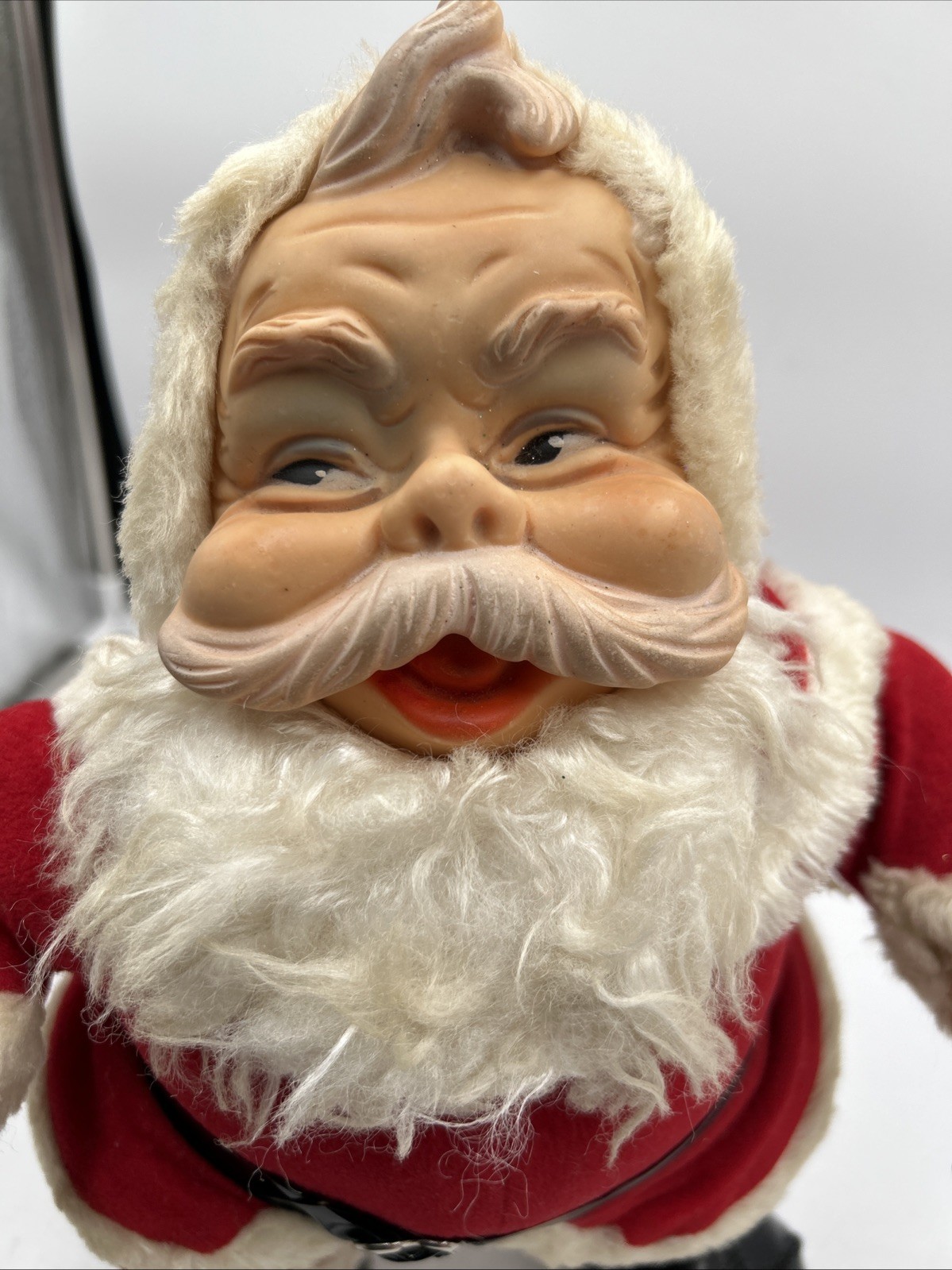 Vintage 1950s Rushton  Star Company Star Coca-Cola Rubber Face Santa Claus. T2