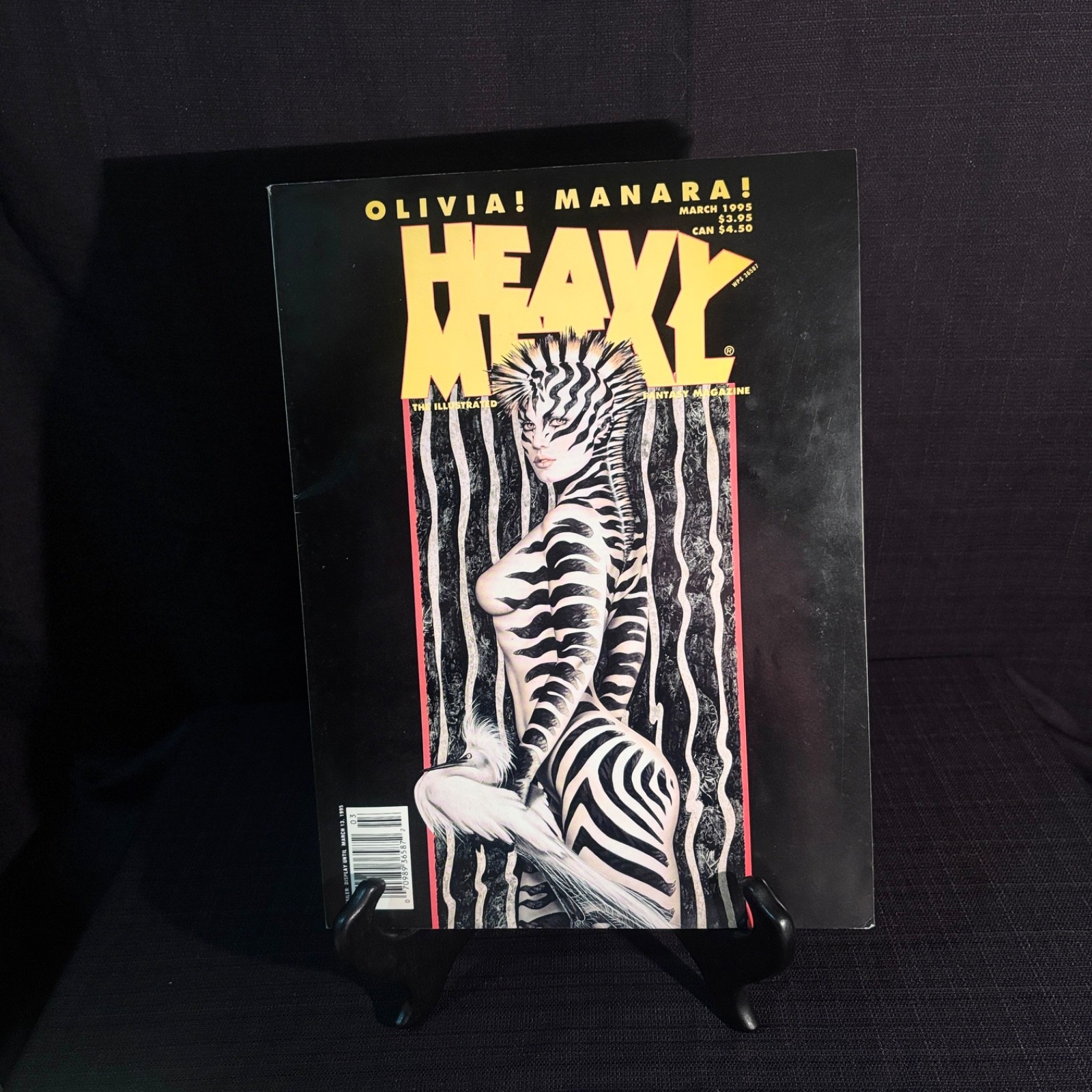 Heavy Metal #155 March 1995 Olivia De Berardinis Zebra Lady III Cover