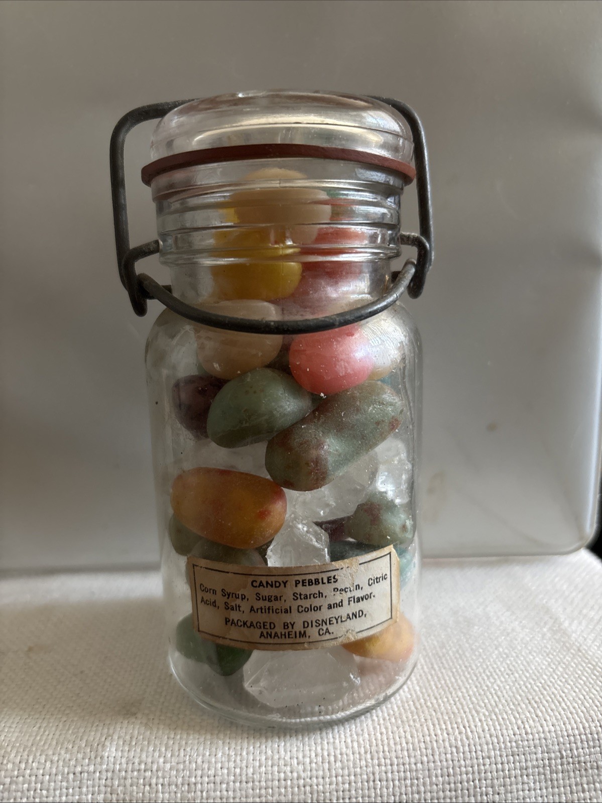 Vintage Disneyland “Candy Pebbles” Weaton USA Jar
