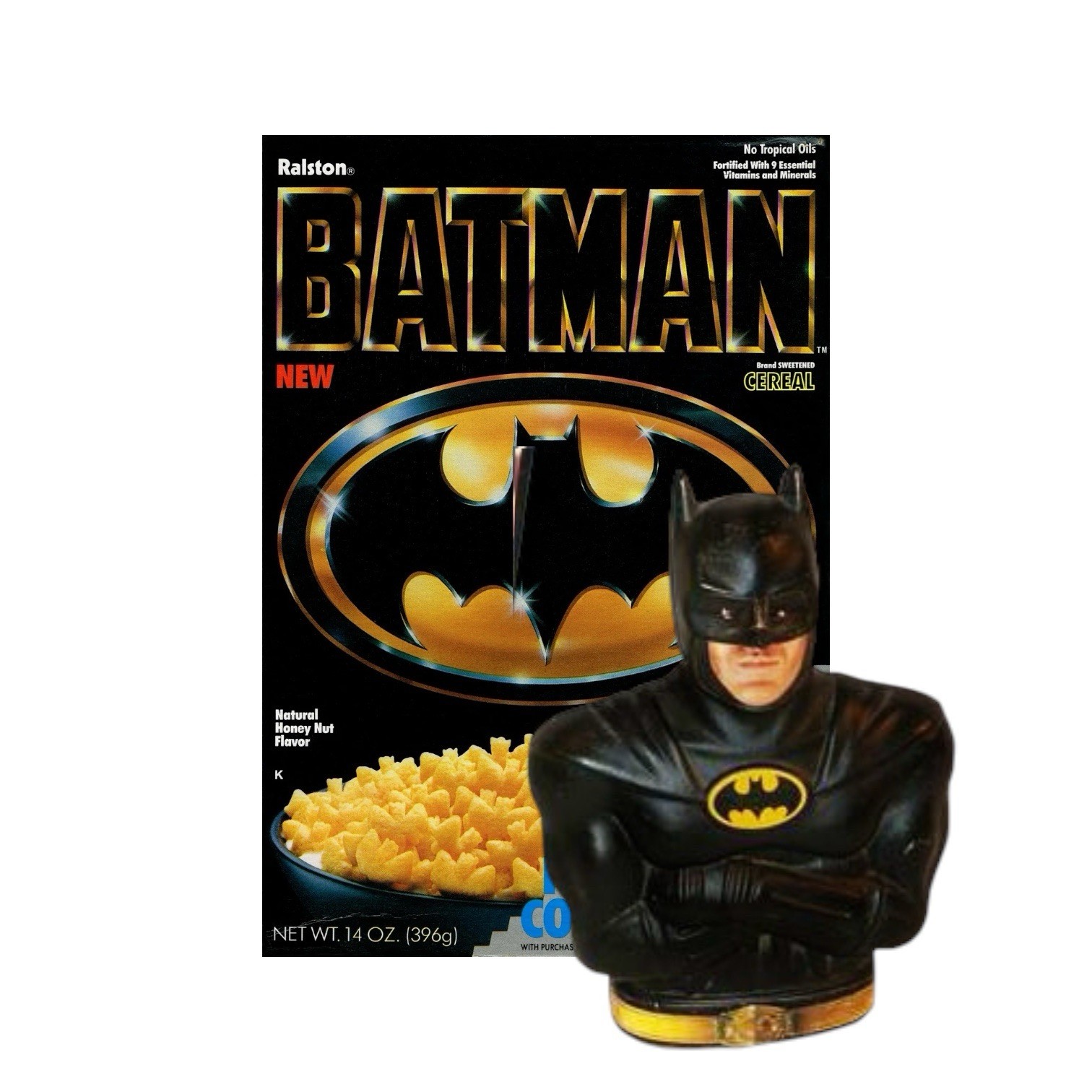 SEALED 1989 Batman Ralston Cereal Box w/ Bank Premium RARE Vintage Unopened