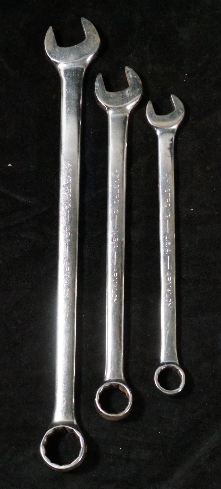 Vintage Armstrong Armaloy Wrenches Open & 12 Point Box-End Combination (B8) Vintage Armstrong Armaloy Wrenches Open & 12 Point Box-End Combination (B8)