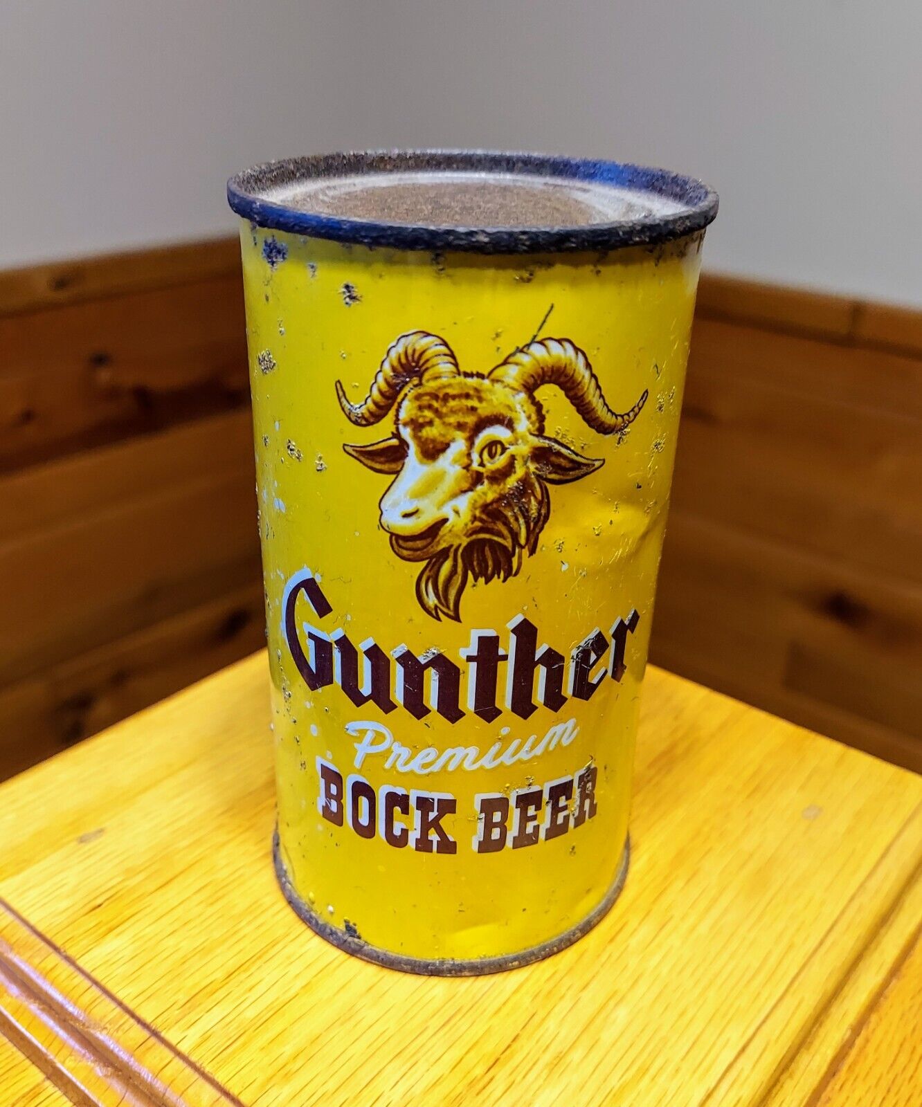 Gunther Premium Bock Beer Flat Top Beer Can - Tough Can