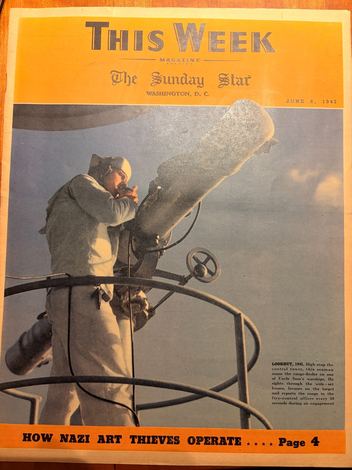 FREE SHIP June 6, 1943 This Week Magazine The Sunday Star WWII