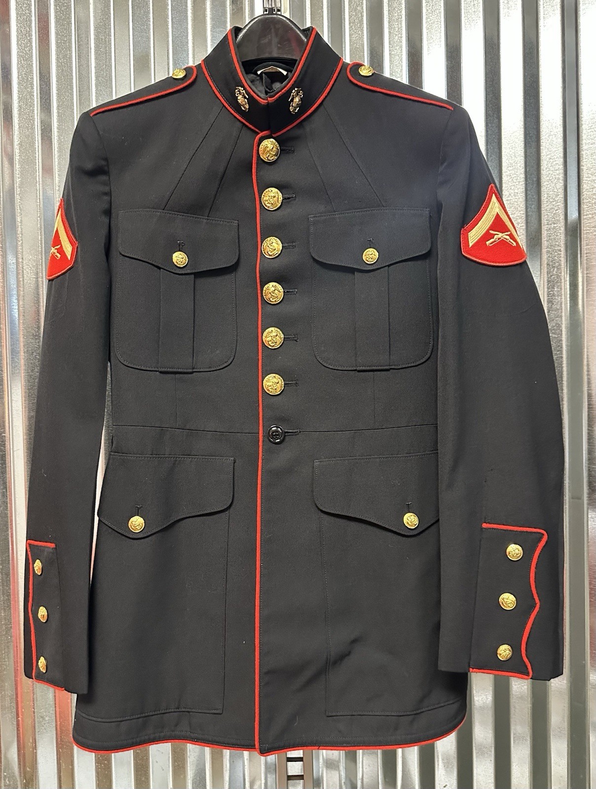 USMC US MARINE CORPS DRESS BLUES JACKET CHEST 42 R LANCE CORPORAL USMC US MARINE CORPS DRESS BLUES JACKET CHEST 42 R LANCE CORPORAL