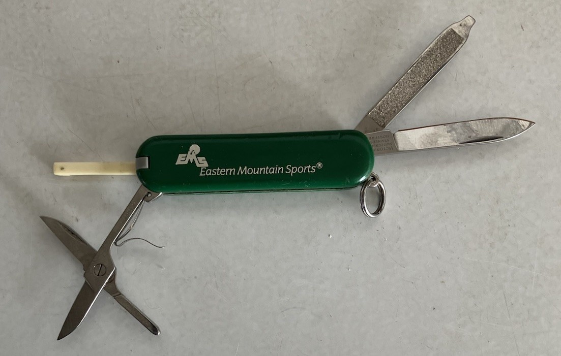 Vintage Eastern Mountain Sports EMS Mini Utility Pocketknife. Swiss Army Knife. 