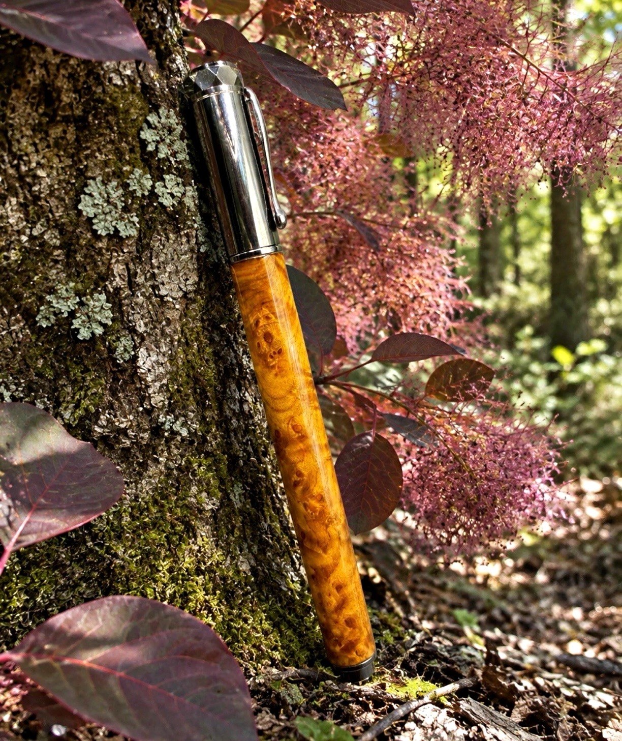 Rarest American Wood: Handmade Turned Magnetic Rollerball Zen Pen- Chittum Burl Rarest American Wood: Handmade Turned Magnetic Rollerball Zen Pen- Chittum Burl