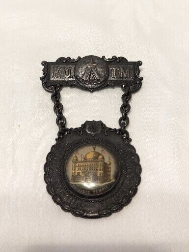 Antique 1900 KOTM KNIGHTS OF THE MACCABEES Medal Badge Masonic 