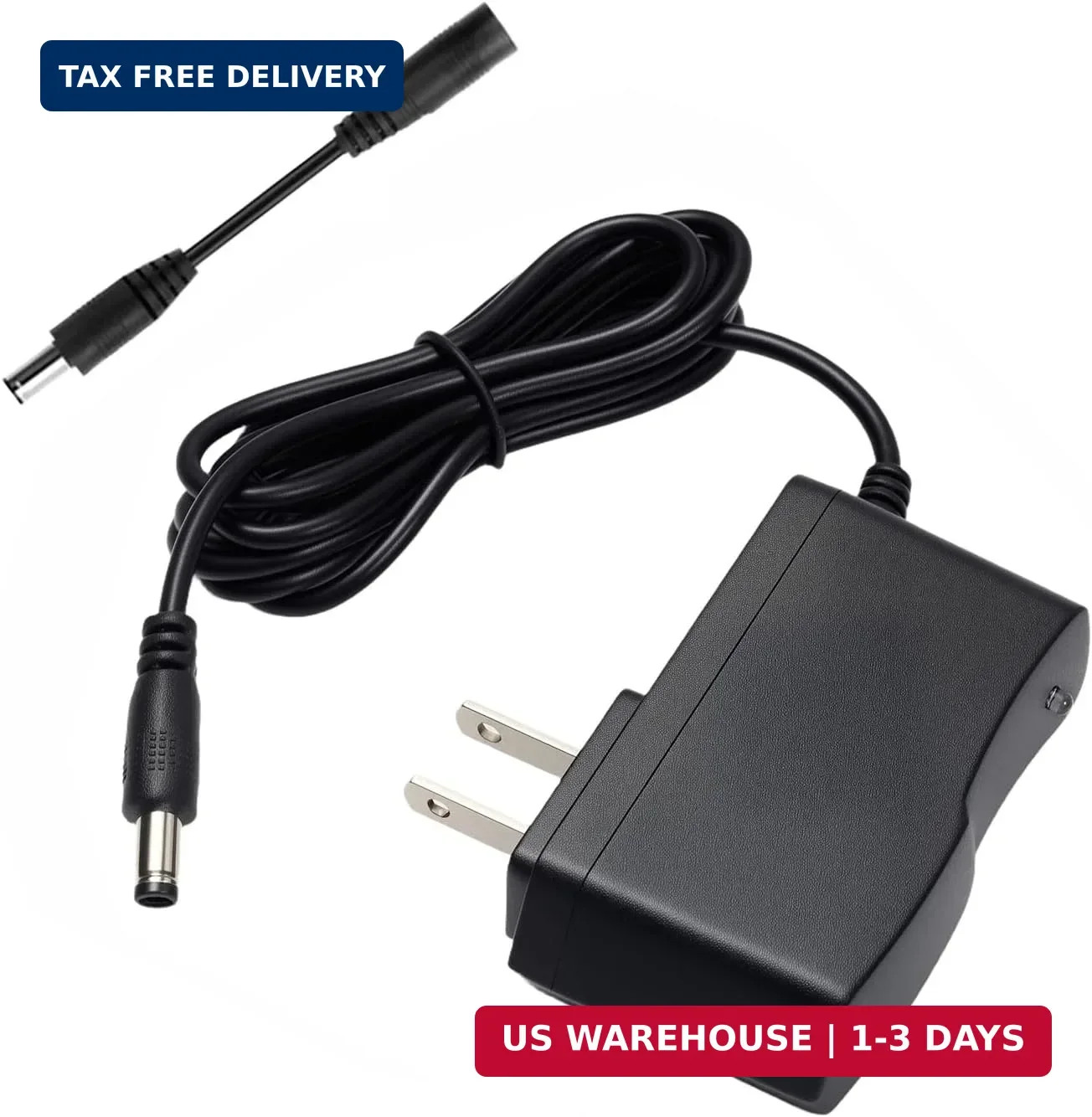 9V 0.5A 500mA DC Power Supply 4.5W AC/DC Adapter 9 Volt 1Amp Cord with 5.5 x 2.5