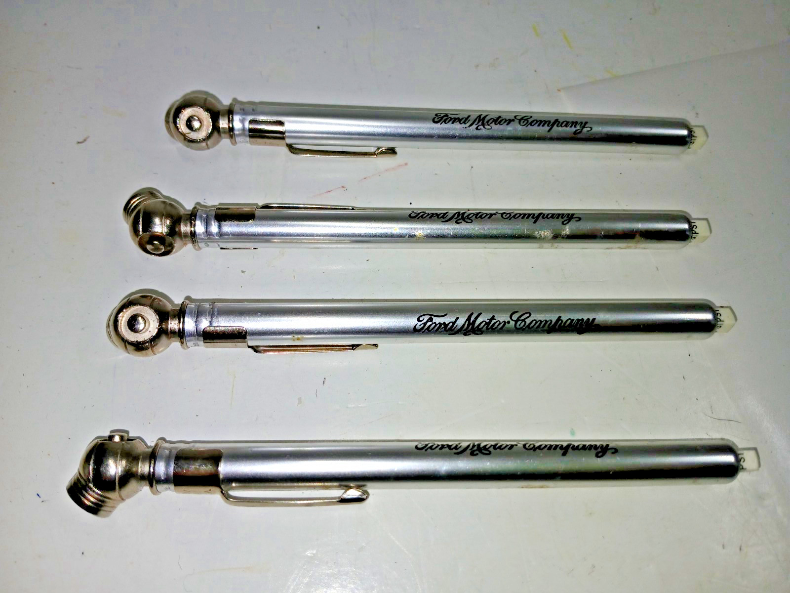 Lot of 4 Vintage Metal Ford Motor Company Tire Gauge NOS Made in USA Estate Find Lot of 4 Vintage Metal Ford Motor Company Tire Gauge NOS Made in USA Estate Find