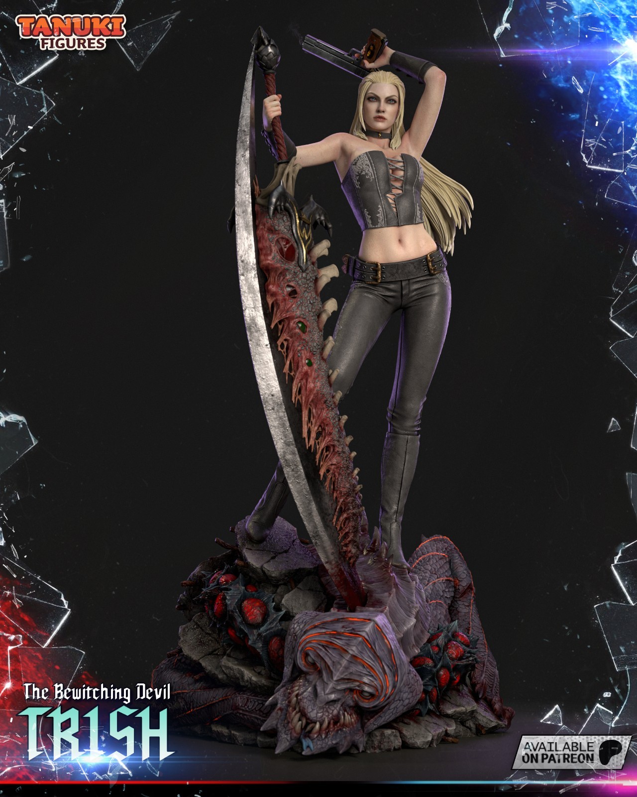 Trish 1/6 Scale Statue Garage Kit Unpainted Resin Anime Devil May Cry