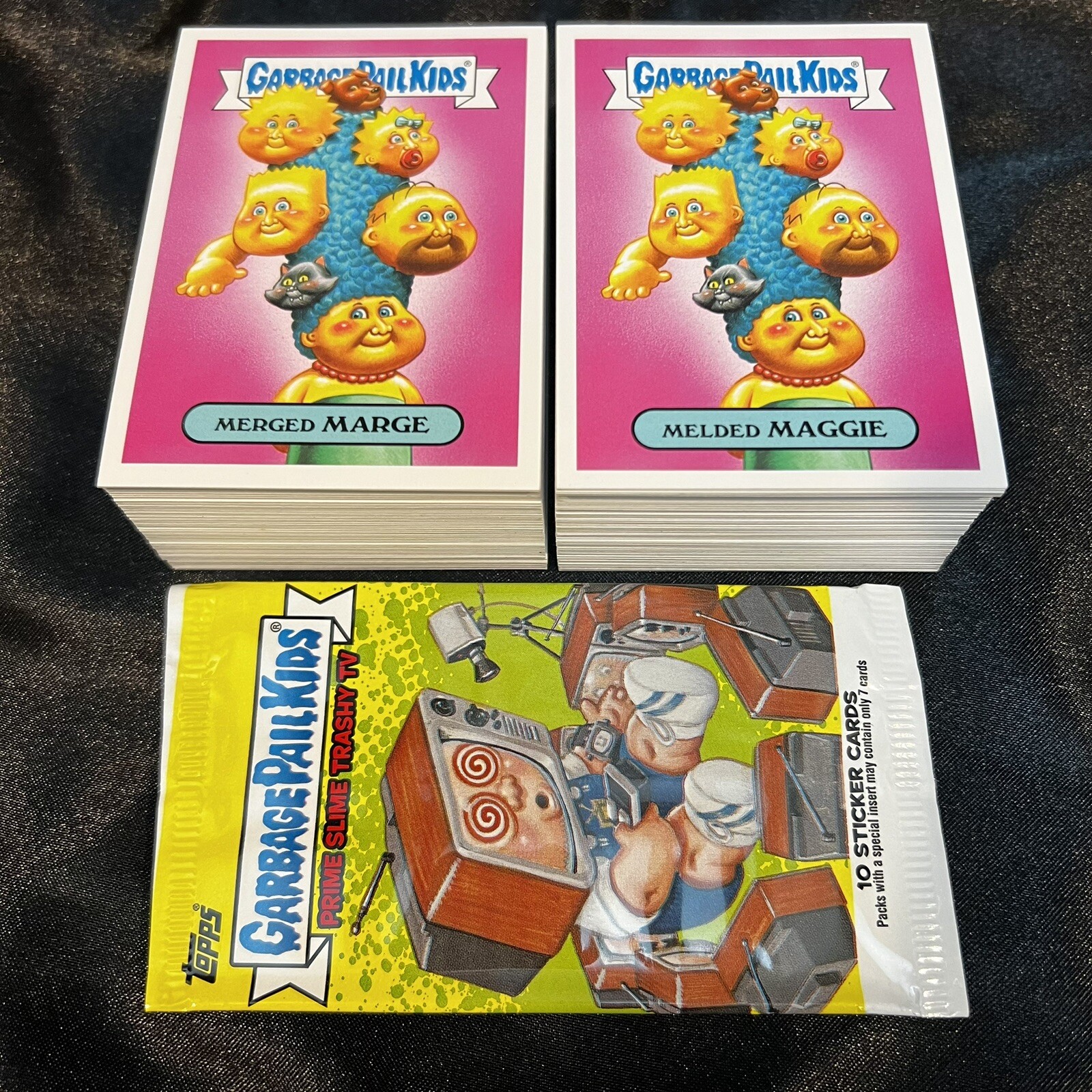 GARBAGE PAIL KIDS 2016 PRIME SLIME TRASHY TV COMPLETE 220-CARD BASE SET +WRAPPER