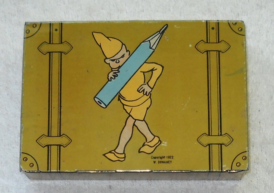 1922 Vintage Teenie Weenie Suitcase Tin Box by W. Donaney in VG Condition 1922 Vintage Teenie Weenie Suitcase Tin Box by W. Donaney in VG Condition