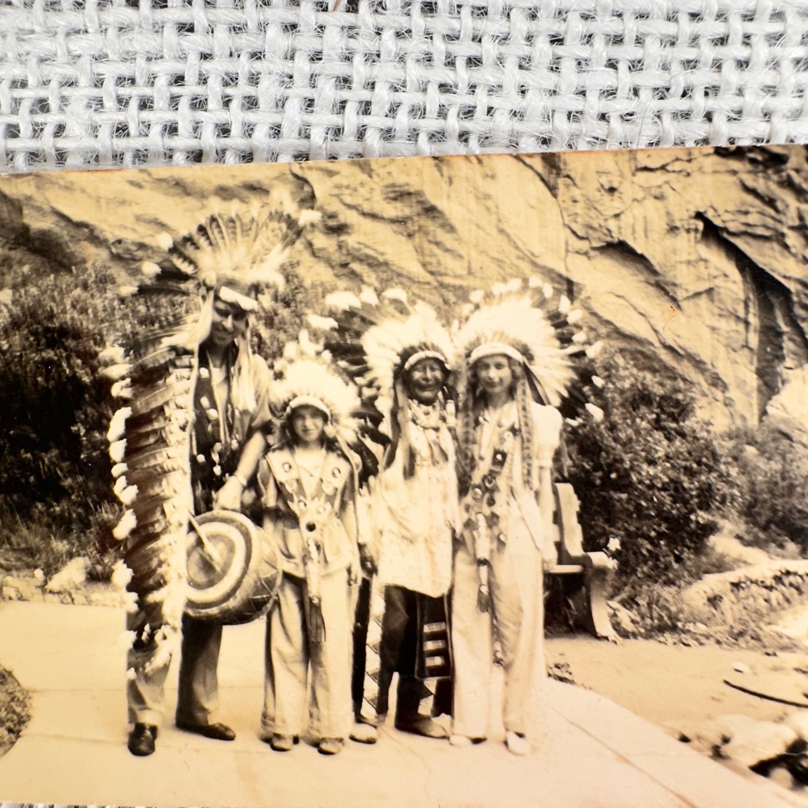 c1920s-30s Southwest Tourist Snapshot Photo Native Dress 2x3