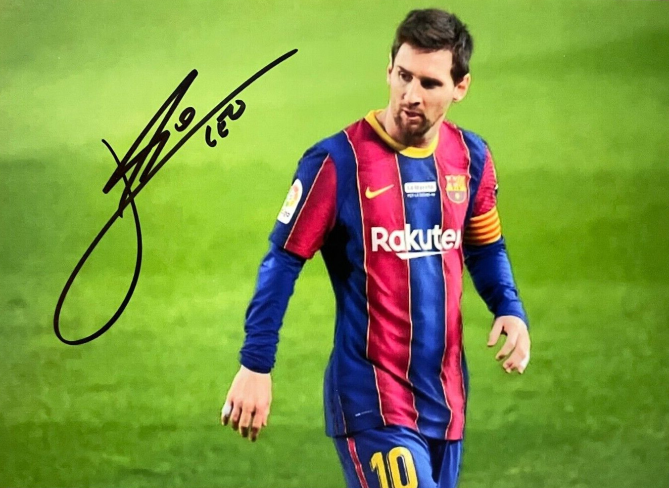 LIONEL MESSI (Barcelona Soccer) Hand Signed 7x5\