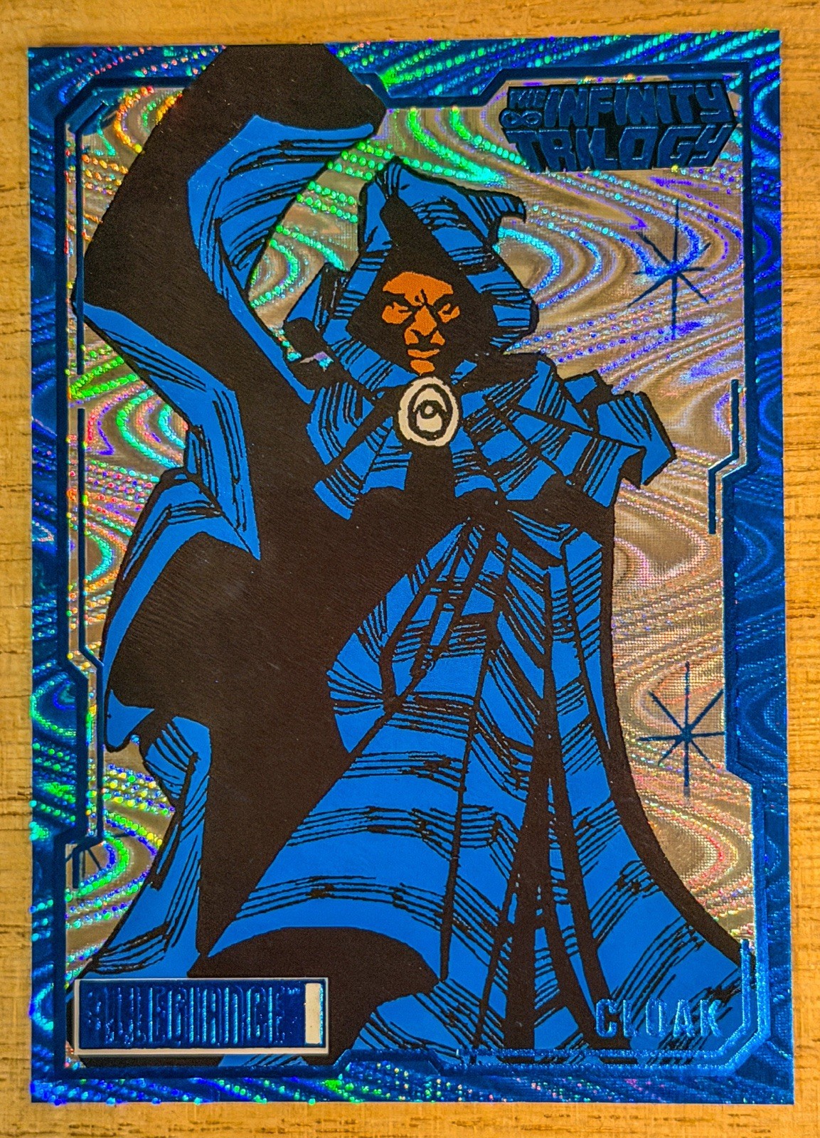 2023 Upper Deck Allegiance Marvel Infinity Trilogy Blue Swirl CLOAK /10 SSP