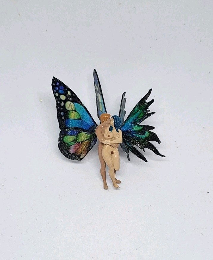 Miniature Fairy Garden Nude Love Couple Figurine Micro Pixi Hamdmade Mini Fae 