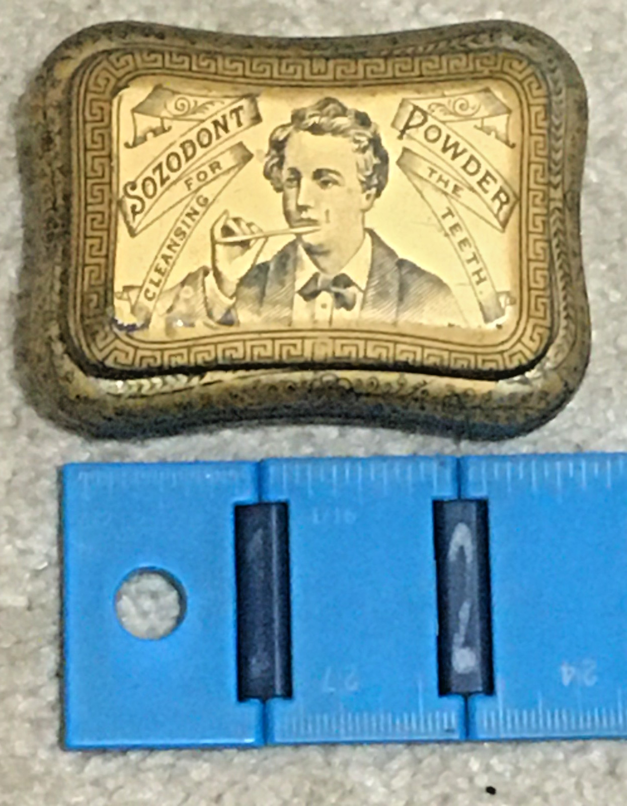 Vntg c1890s Sozodont Tooth Powder Tin Ginna NY Maker Victorian Dental Dentist Vntg c1890s Sozodont Tooth Powder Tin Ginna NY Maker Victorian Dental Dentist