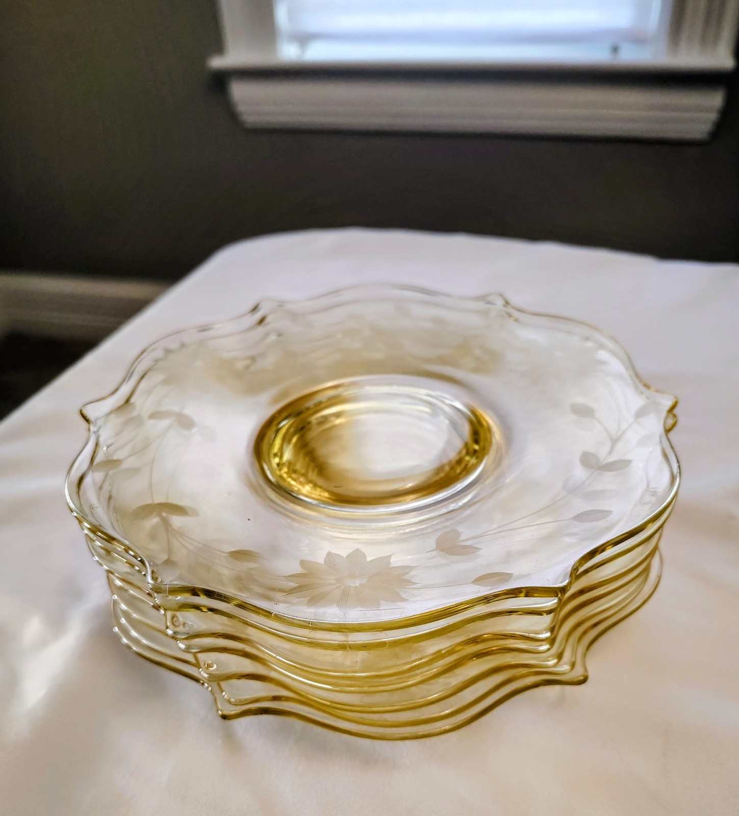 Lancaster Jubilee  Set 7 Yellow Salad Plates 7