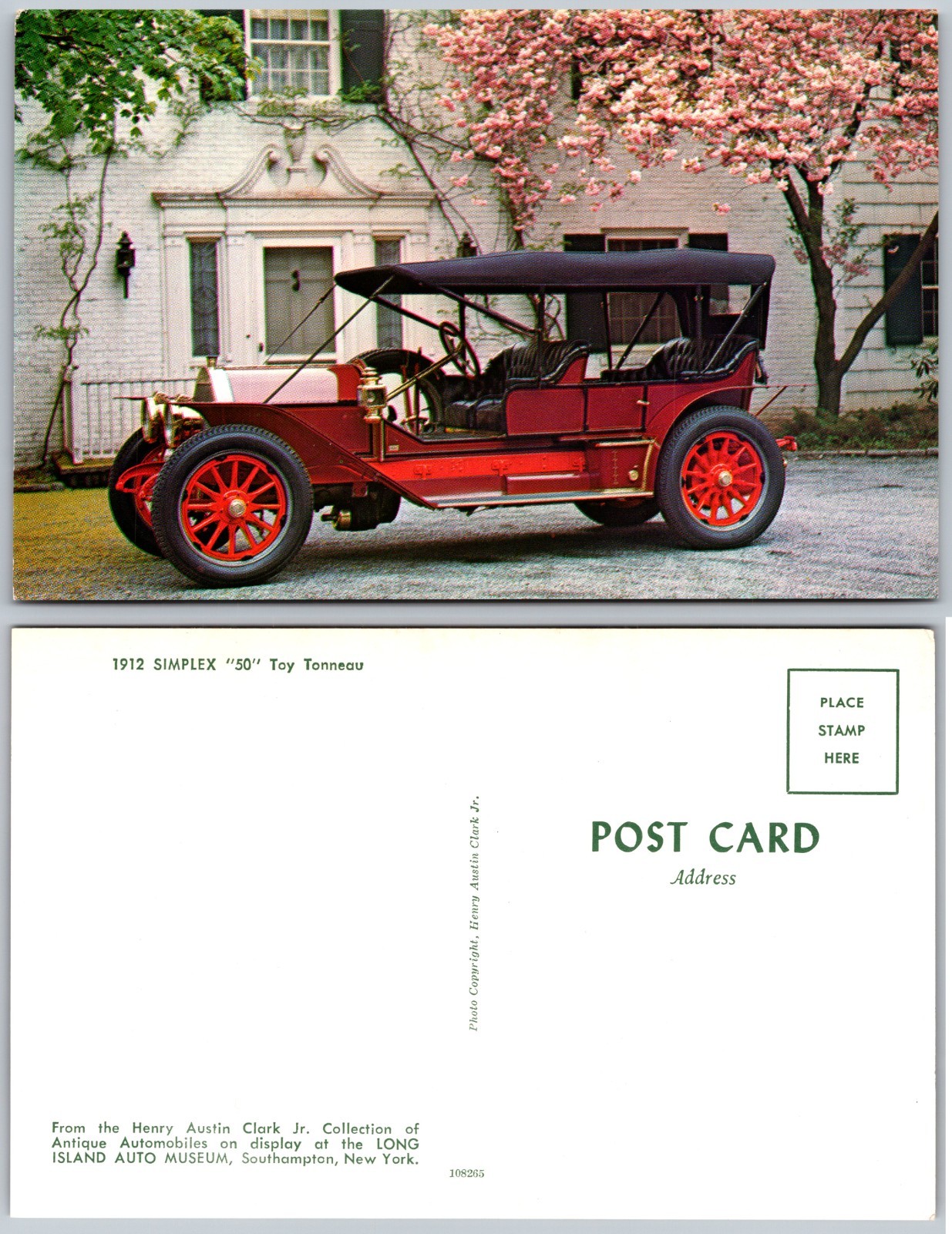 1912 Simplex 90 Toy Tonneau Postcard