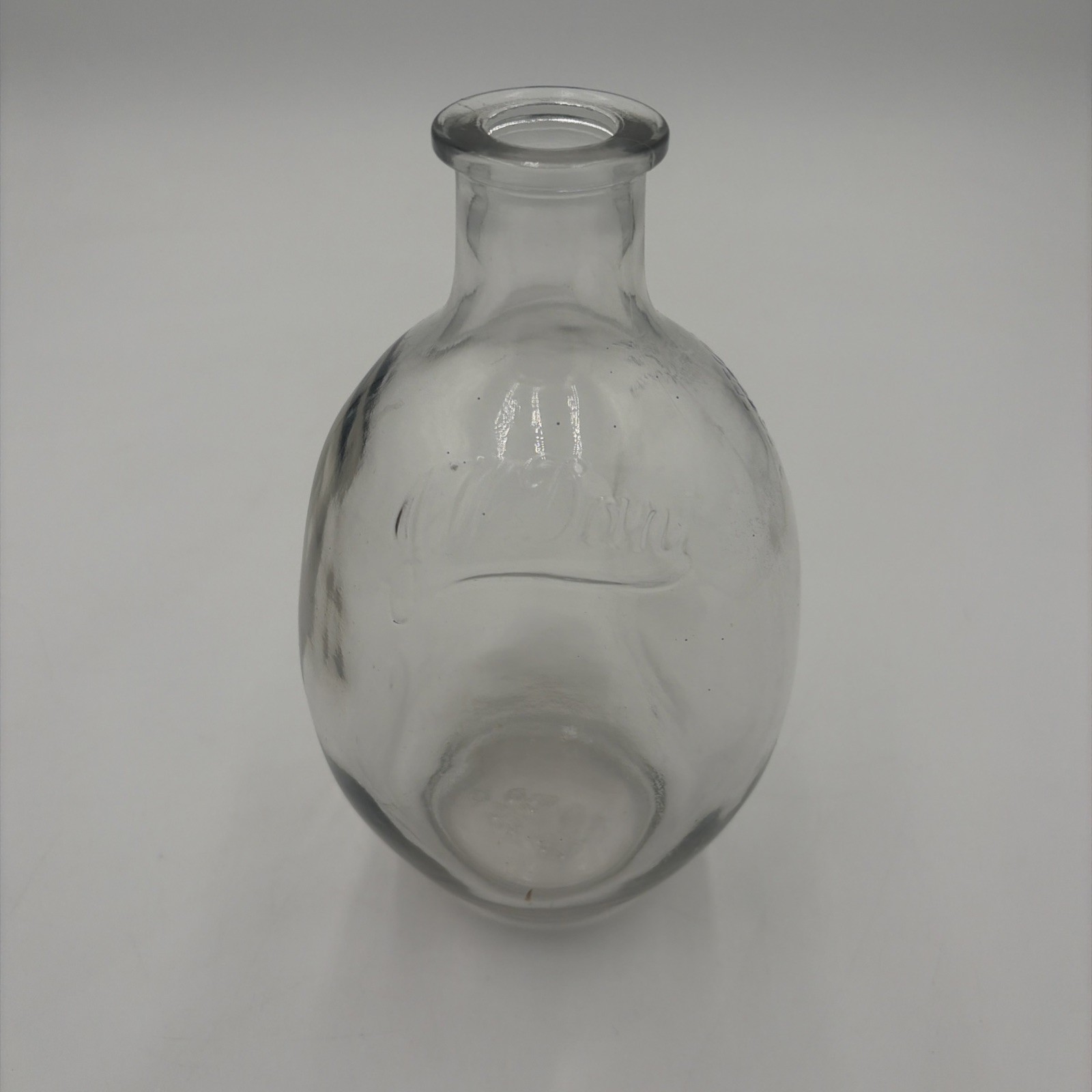 JW Dant Whiskey Bottle 7.5” Dent Pinch Sides Antique Very Cool
