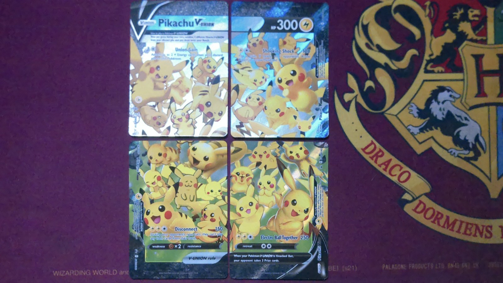 ULTRA RARE Pikachu V-Union 4-Card Set Pokemon TCG SWSH139-142 Holo Promo - NM/LP