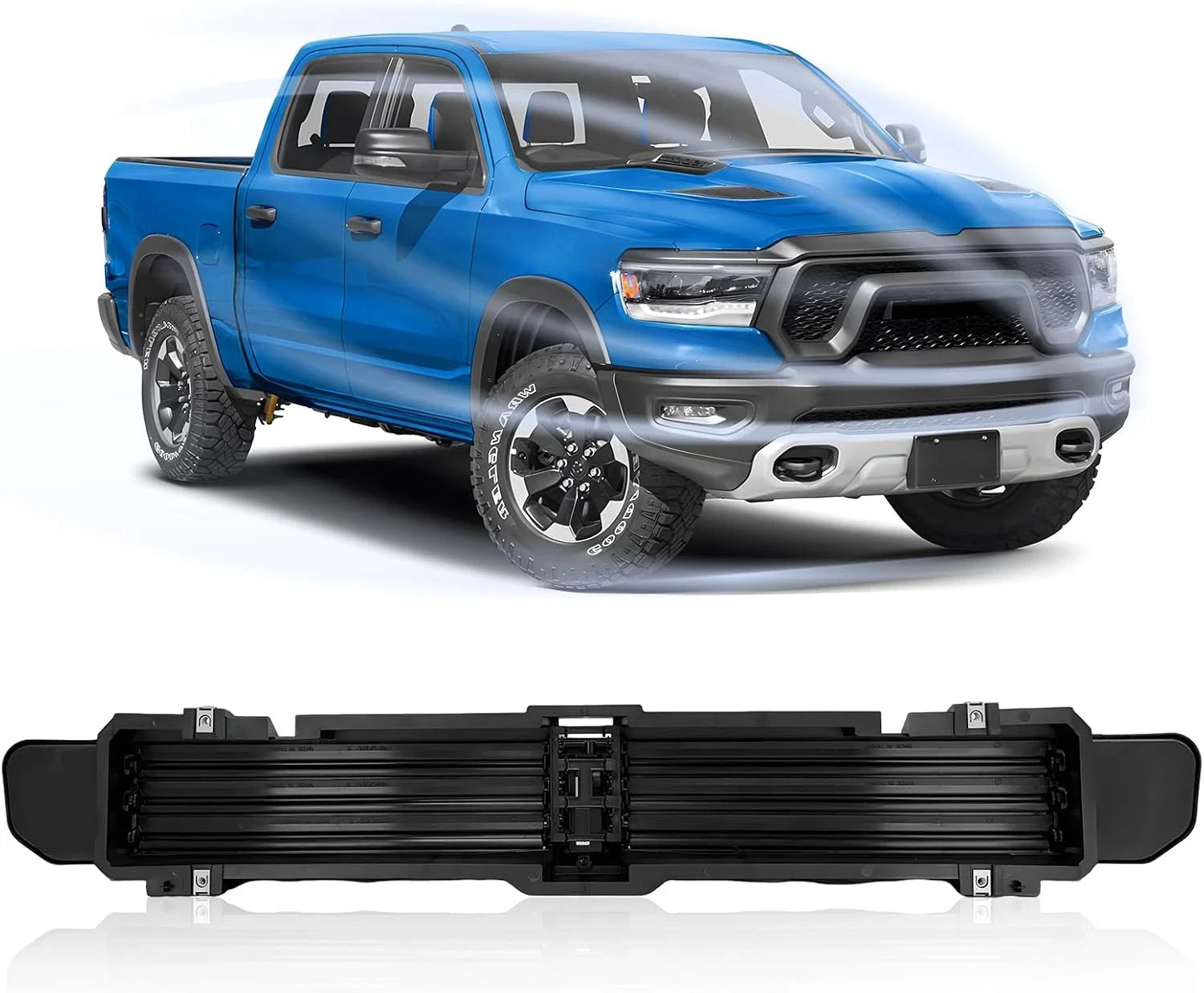 Front Lower Active Grille Shutter W/Motor Compatible with 2019-2022 RAM 1500 Big Front Lower Active Grille Shutter W/Motor Compatible with 2019-2022 RAM 1500 Big