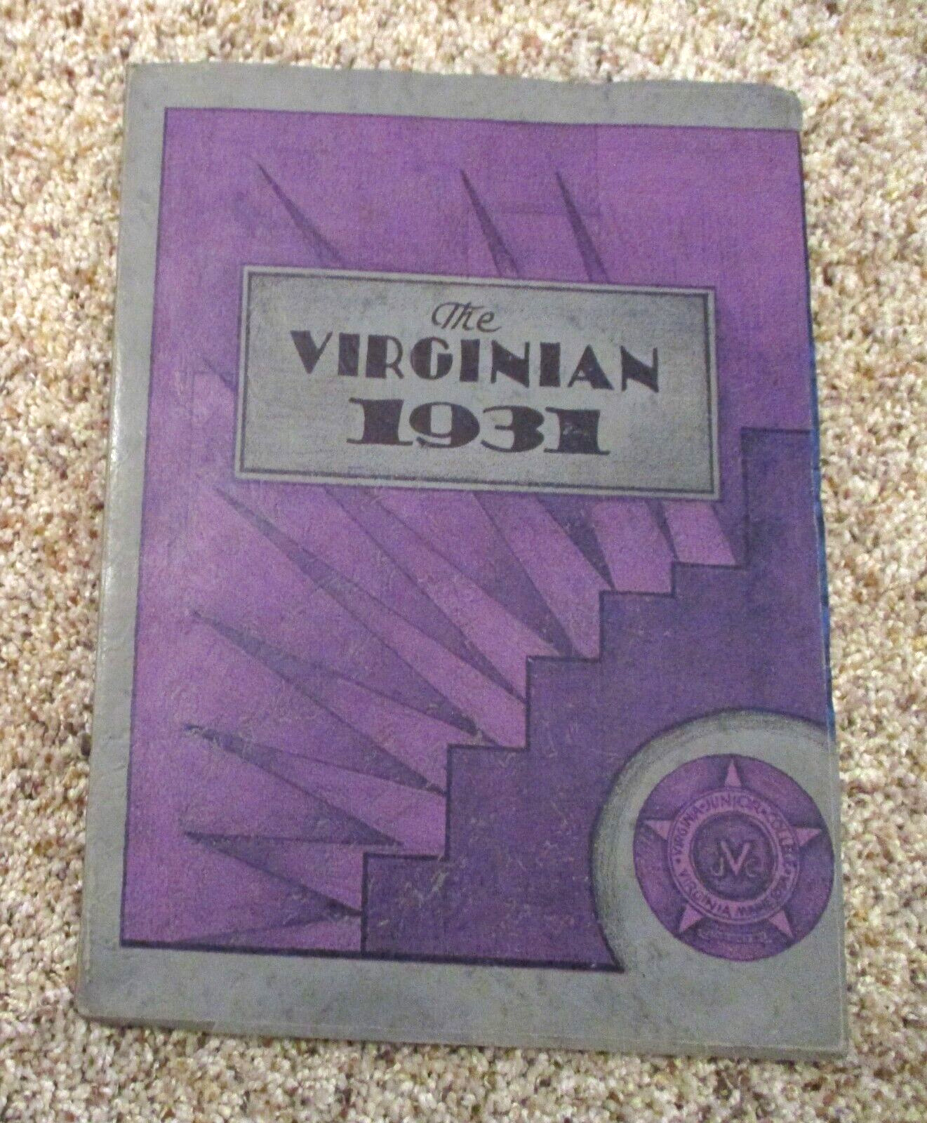 ANTIQUE 1931 VIRGINIA MINN. JUNIOR COLLEGE YEARBOOK THE VIRGINIAN ~ GENEALOGY
