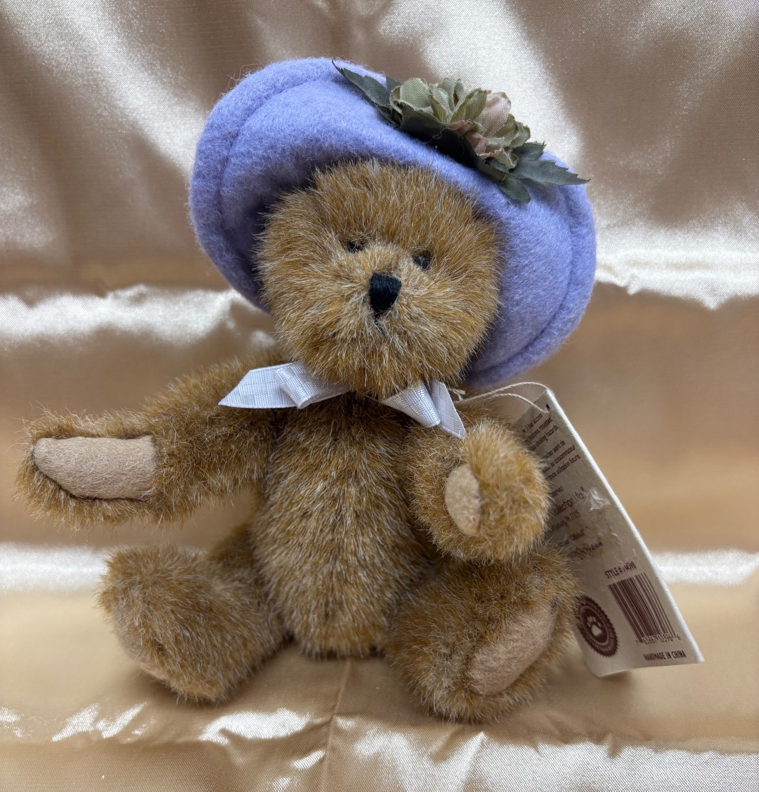 Boyds Bears The Head Bean Collection Vintage Lily Lefleur Plush Bear #904398