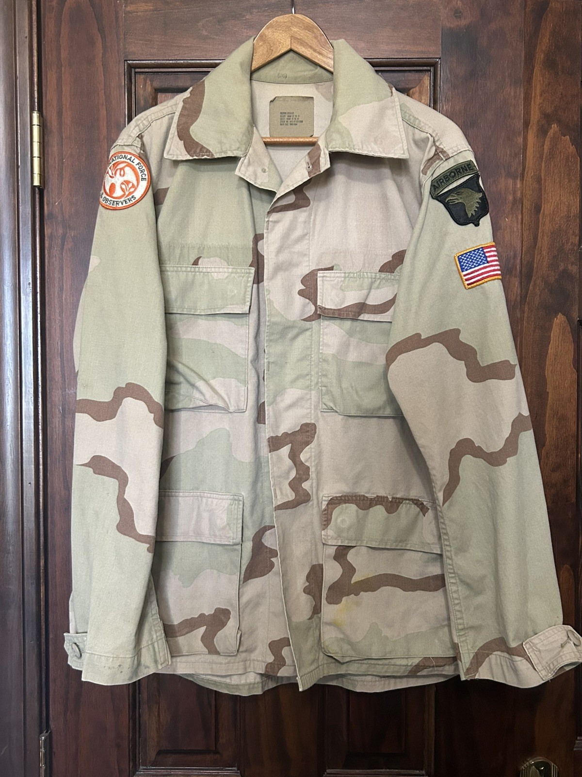 VTG 90s 101st Airborne DCU Camo Medium MFO Multinational Force And Observers BDU