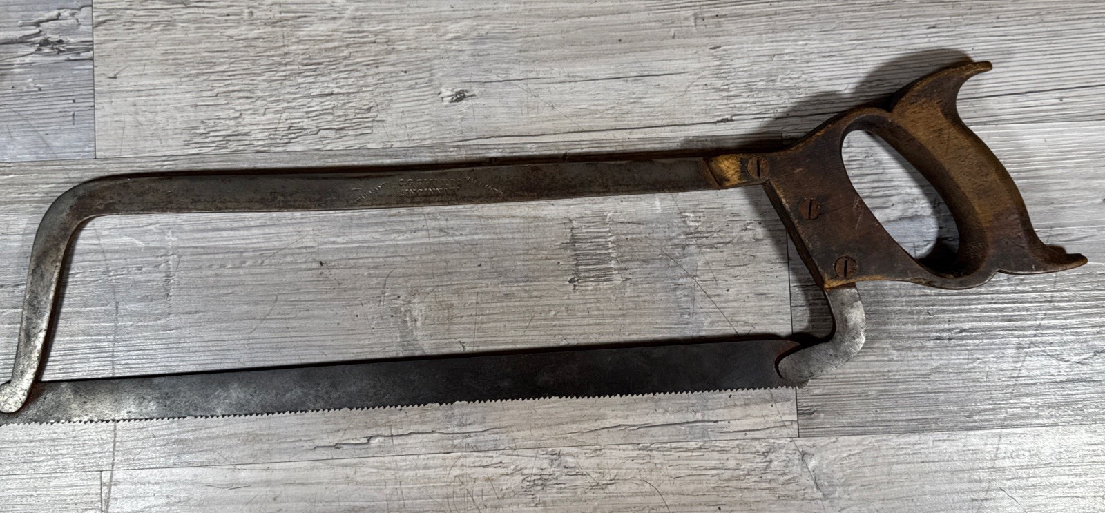 Antique C.G. Siewers Meat Bone Saw Hand EXTREMELY RARE READ DESCRIPTION