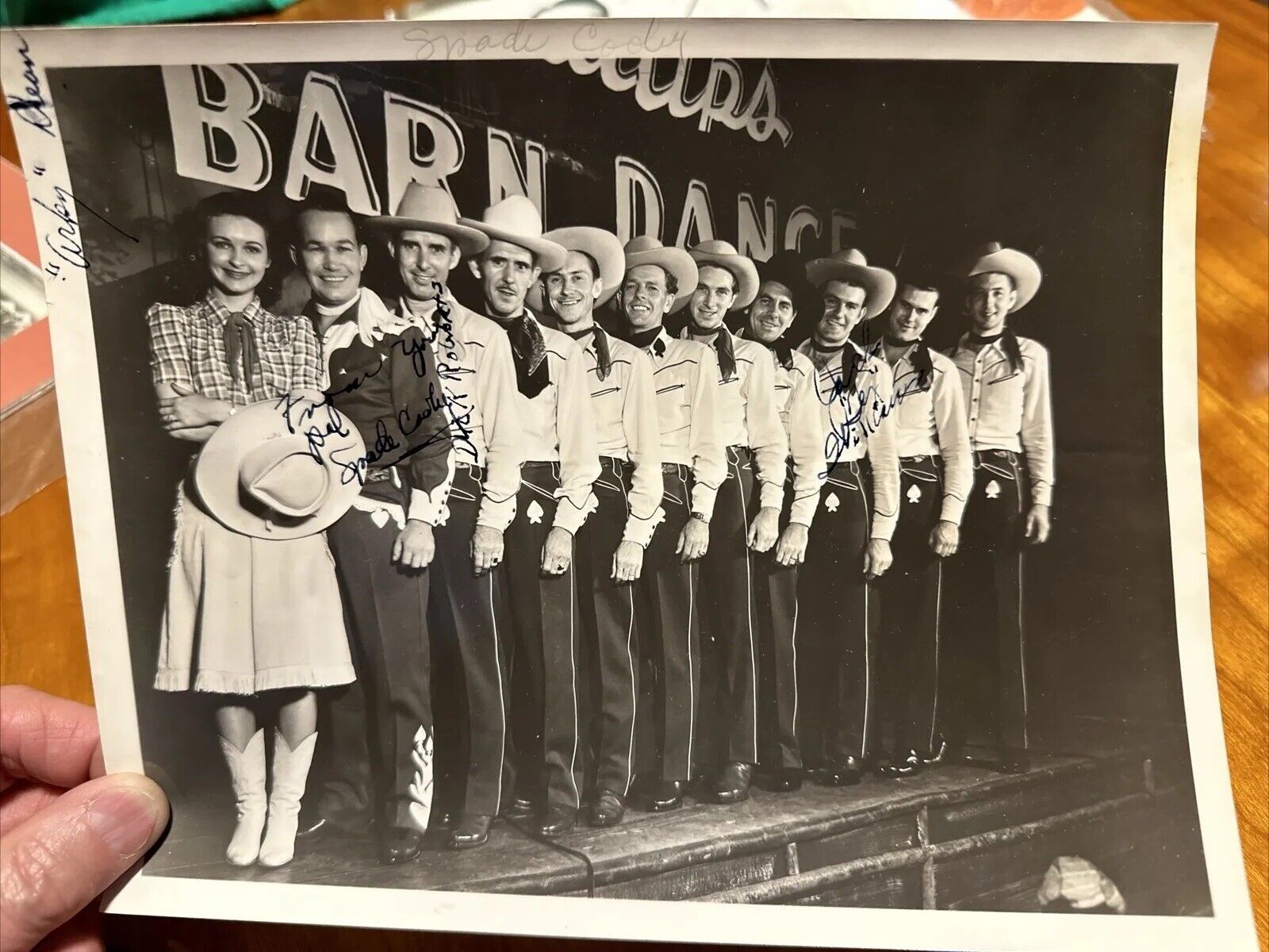 Spade Cooley’s Band SIGNED Vintage 8/10 B/W Photo 40s 💯 Authentic RARE