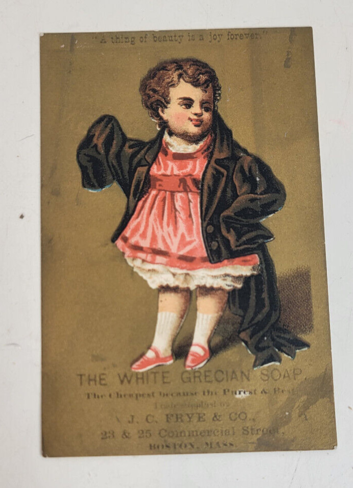 Victorian Trade Card White Grecian Soap J C Frye Co Boston Massachusetts