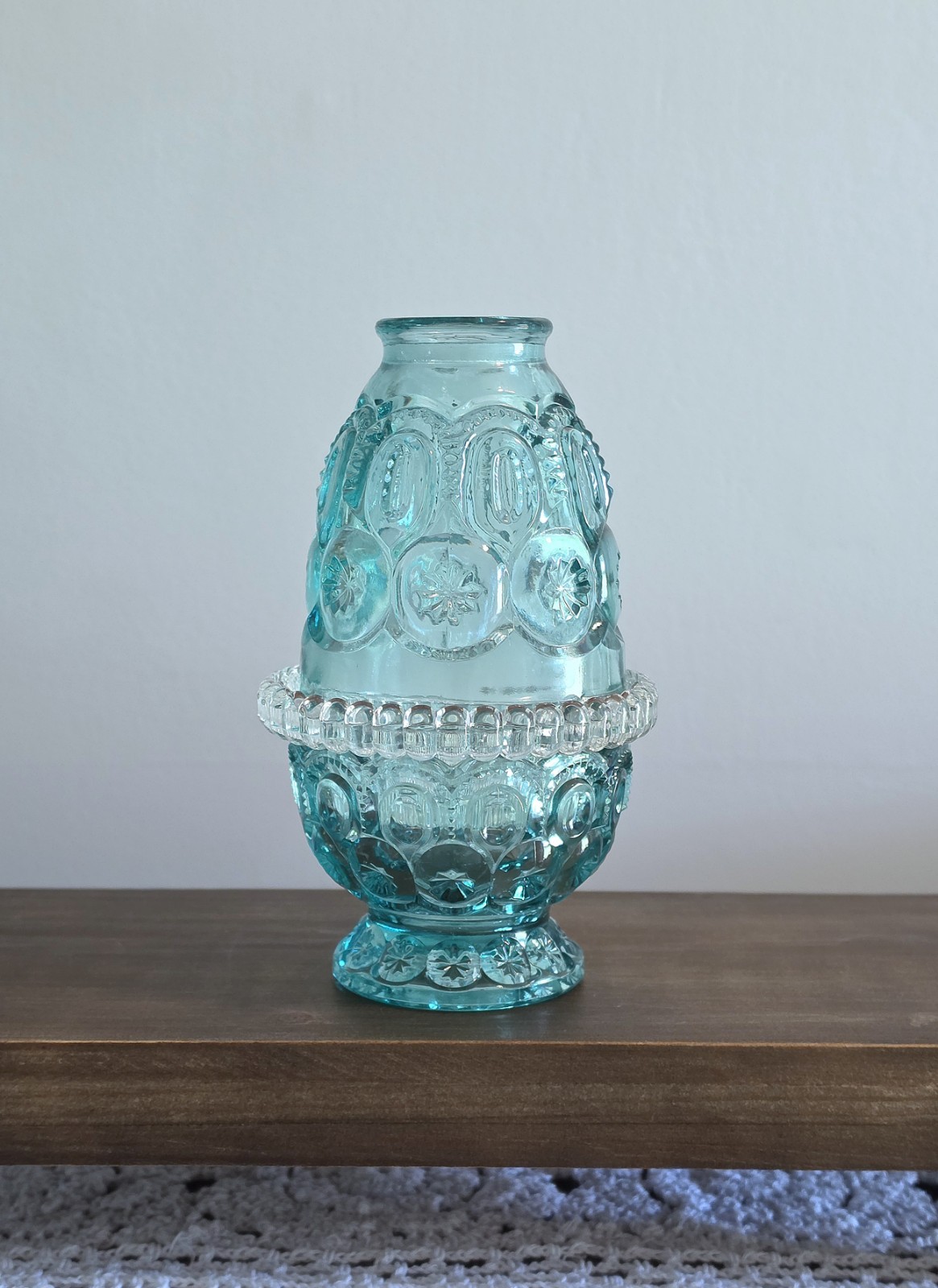 Weishar Teal Peach Moon and Star Fairy Lamp Courting Lamp NIB