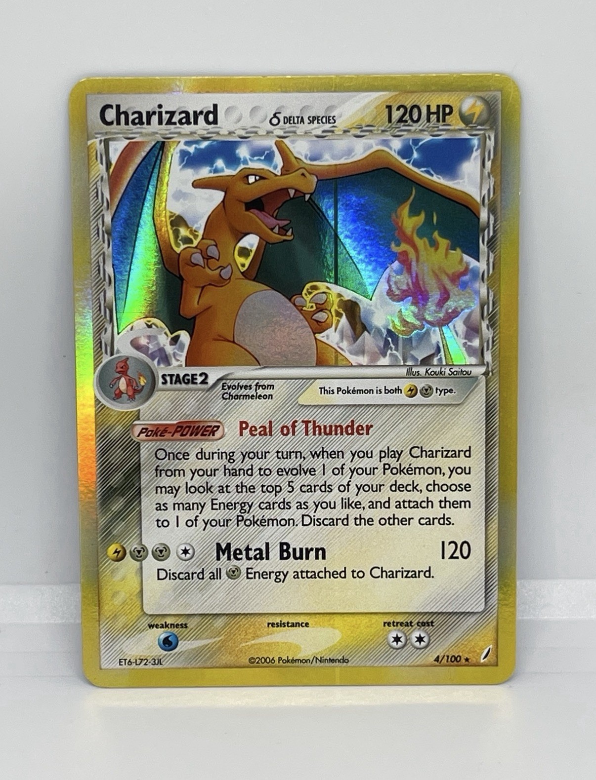 Pokemon TCG - Charizard 4/100 Crystal Guardians Delta Species Holo 2006 LP +