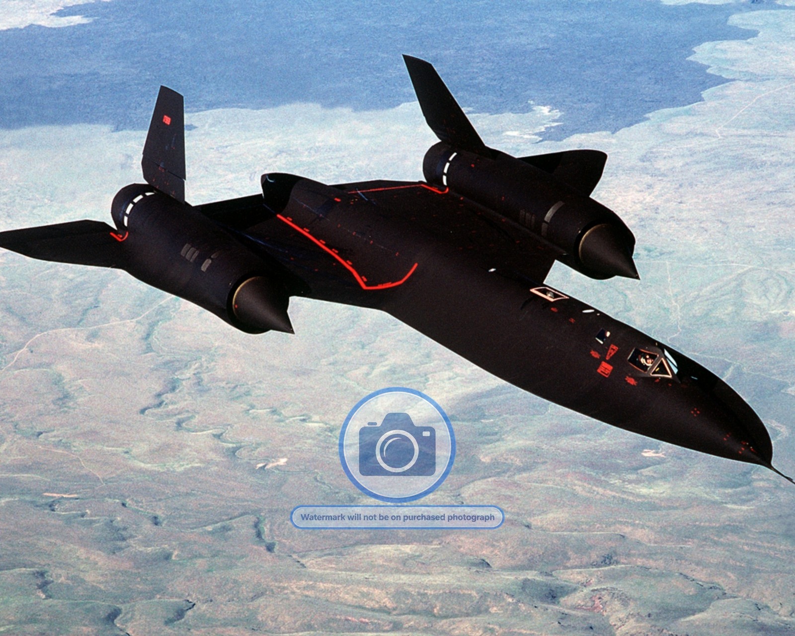 LOCKHEED SR-71A BLACKBIRD BEALE AIR FORCE BASE 1988 8X10 PHOTO