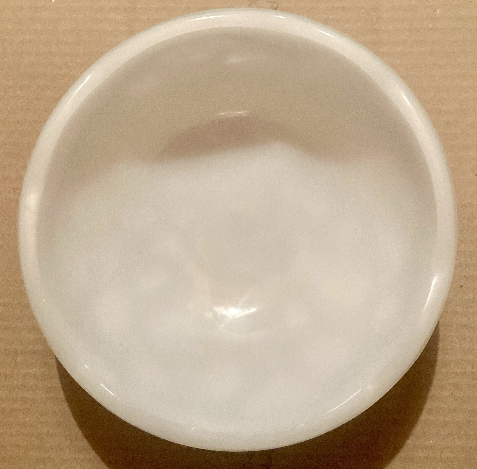 MILK GLASS VINTAGE RAISED WHITE ROUND SERVING BOWL
