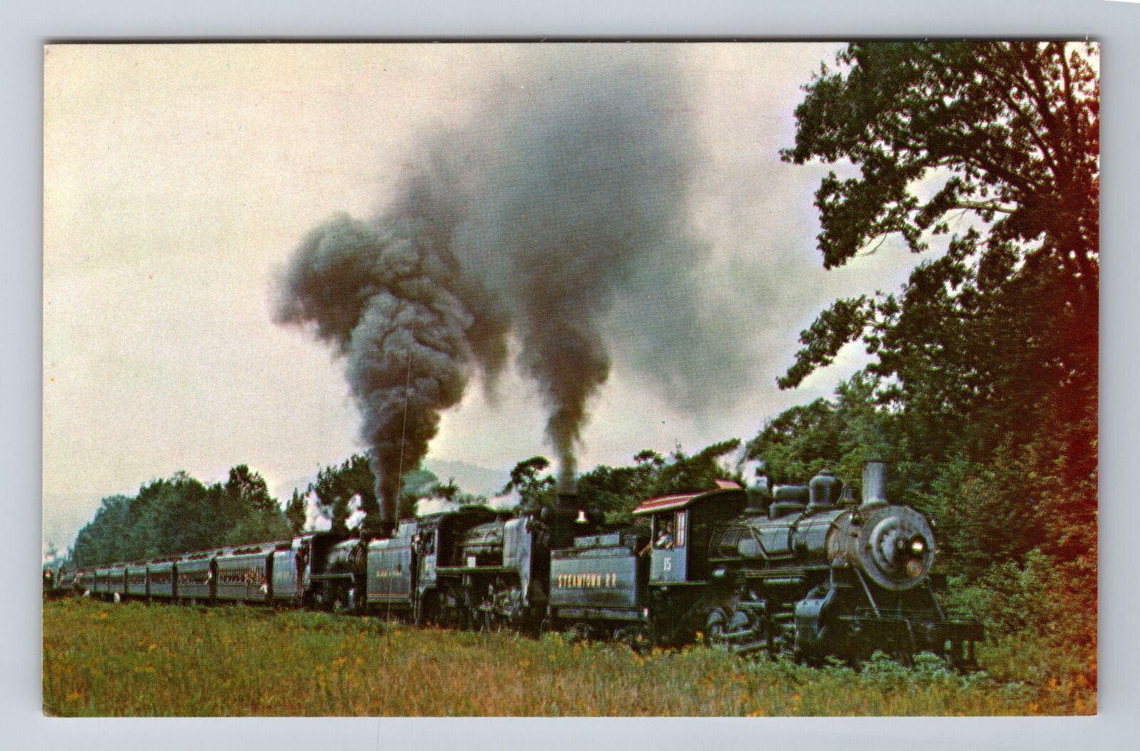 Bellows Falls VT-Vermont, Steamtown USA, Train, Antique, Vintage Postcard