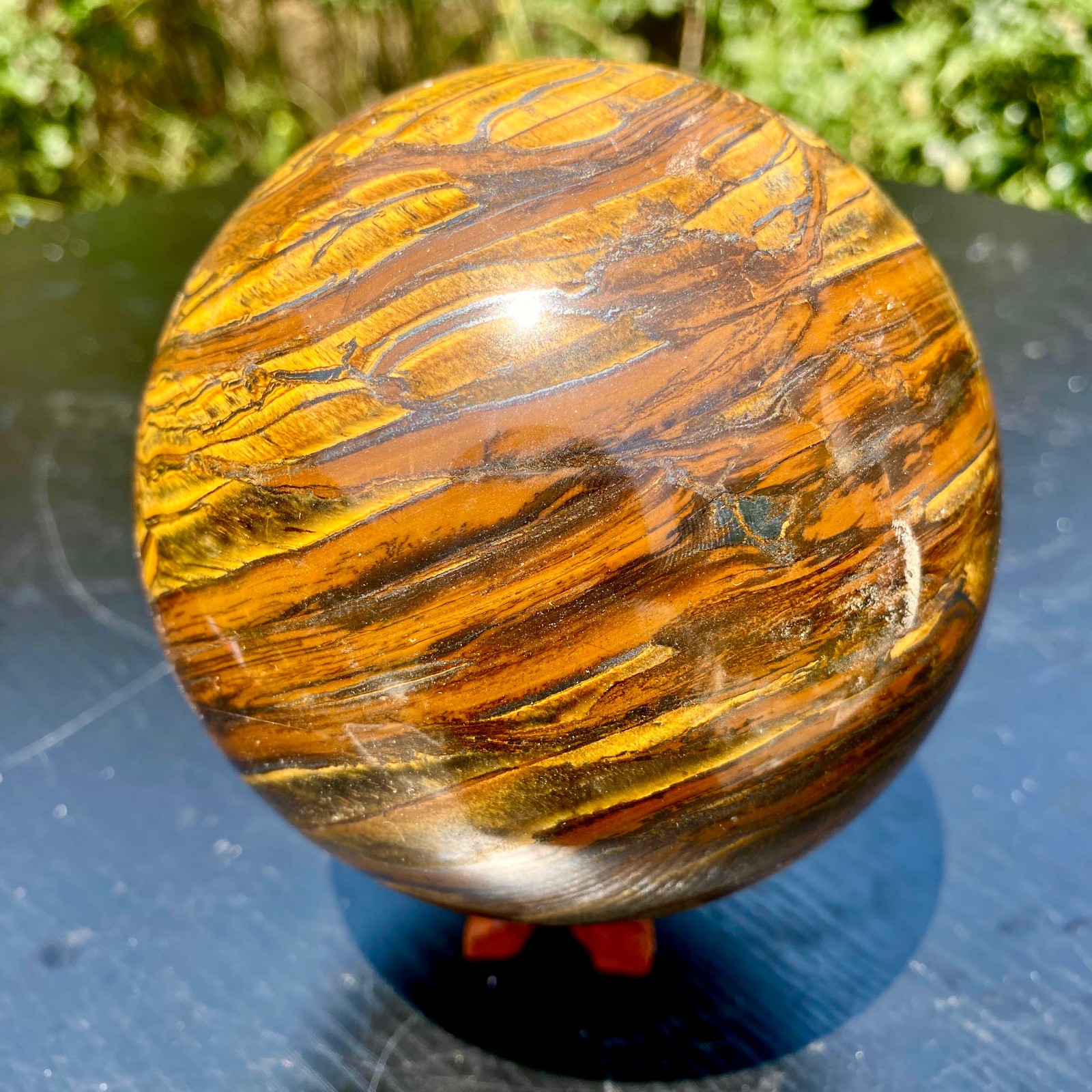 4.6LB Natural Rare Tiger Eye Crystal Ball Sphere Healing Gemstone Minerals 4.6LB Natural Rare Tiger Eye Crystal Ball Sphere Healing Gemstone Minerals