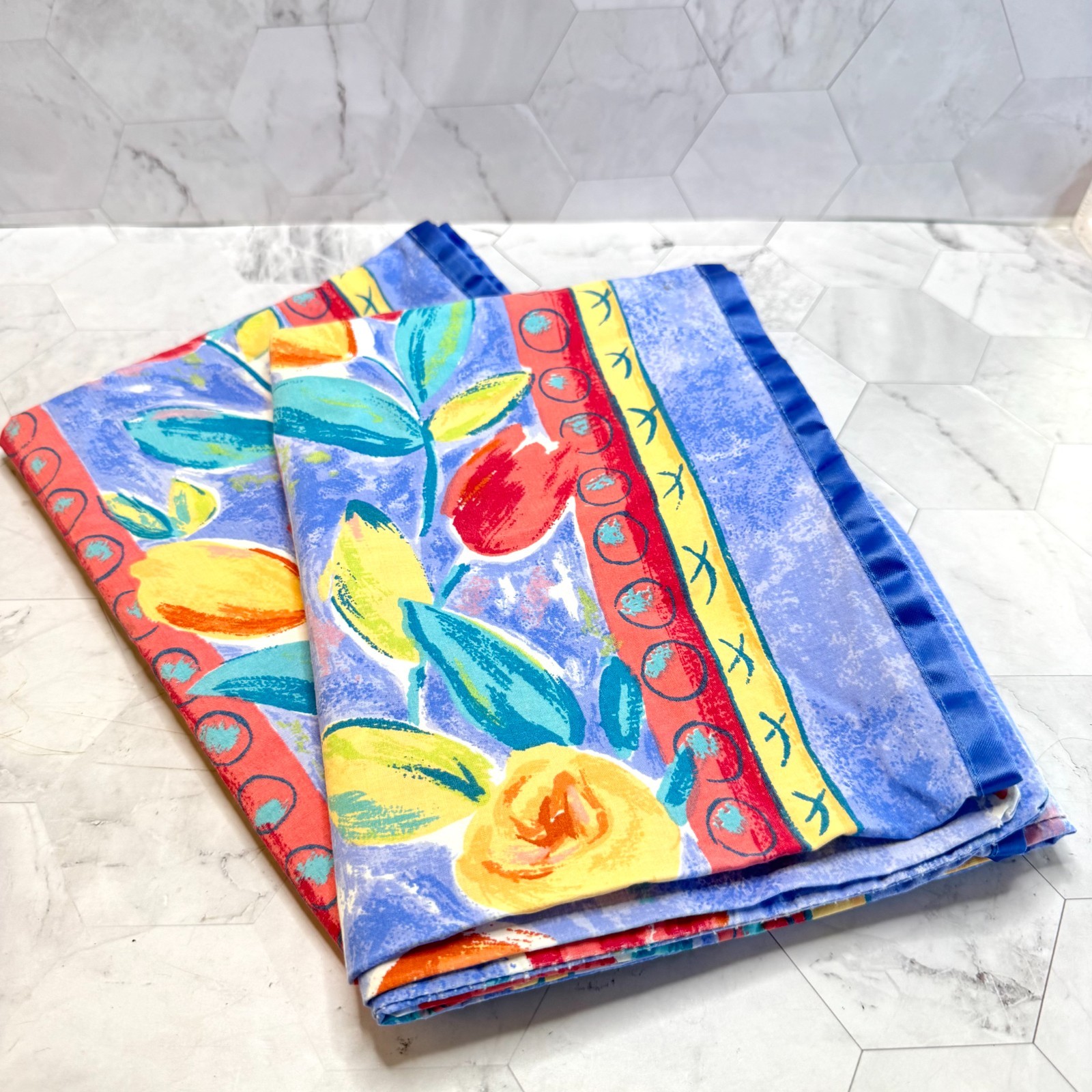Vintage Eileen West Pillow Cases Tulip Floral 100% Cotton Standard Y2K 90s EUC