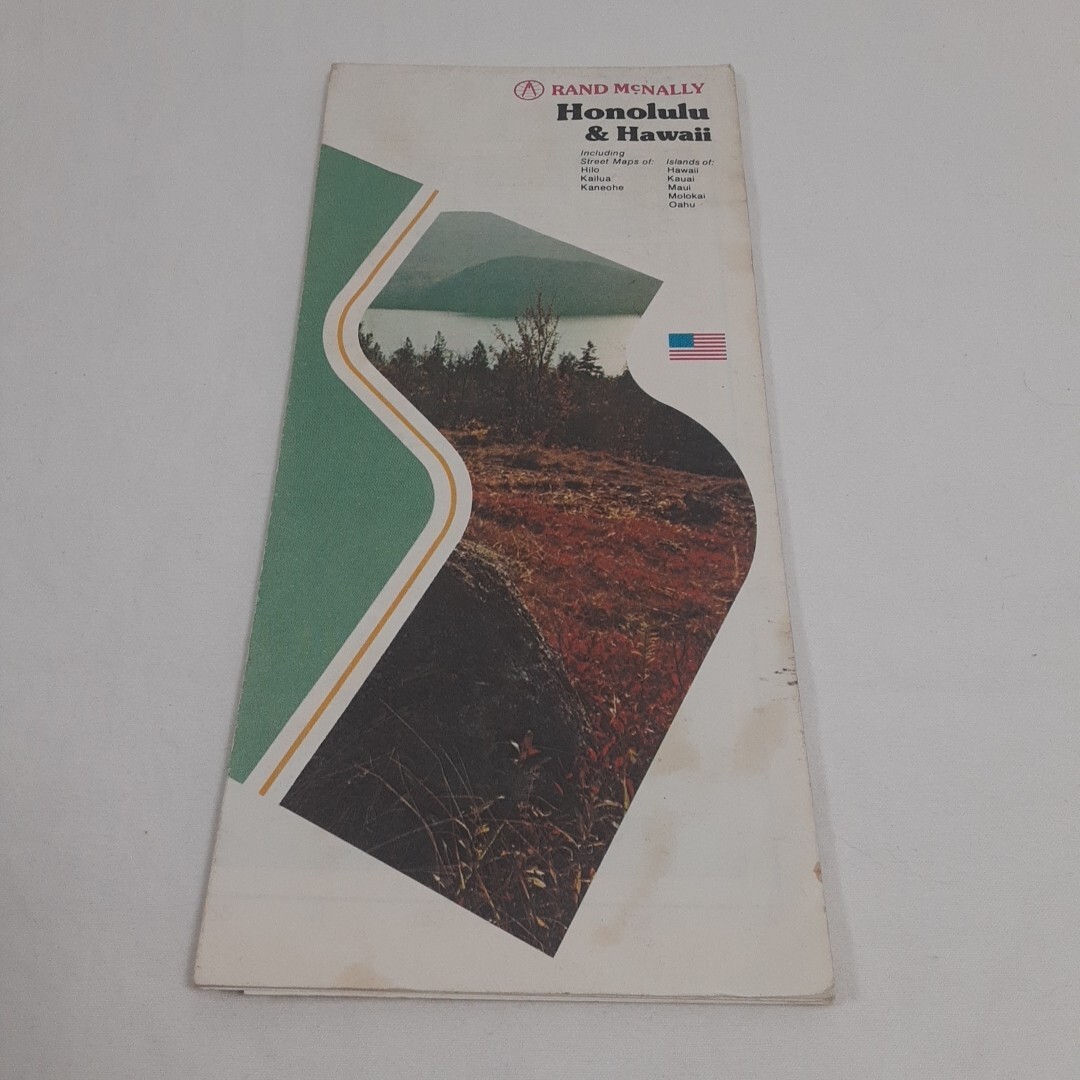 Vintage Rand McNally Hawaii Highway Travel Honolulu Road 1960s
