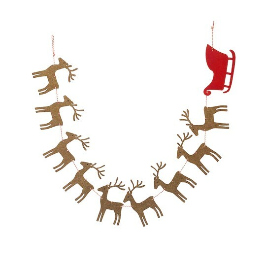 Ashland Brand 6 Ft. Reindeer & Sleigh Christmas Garland