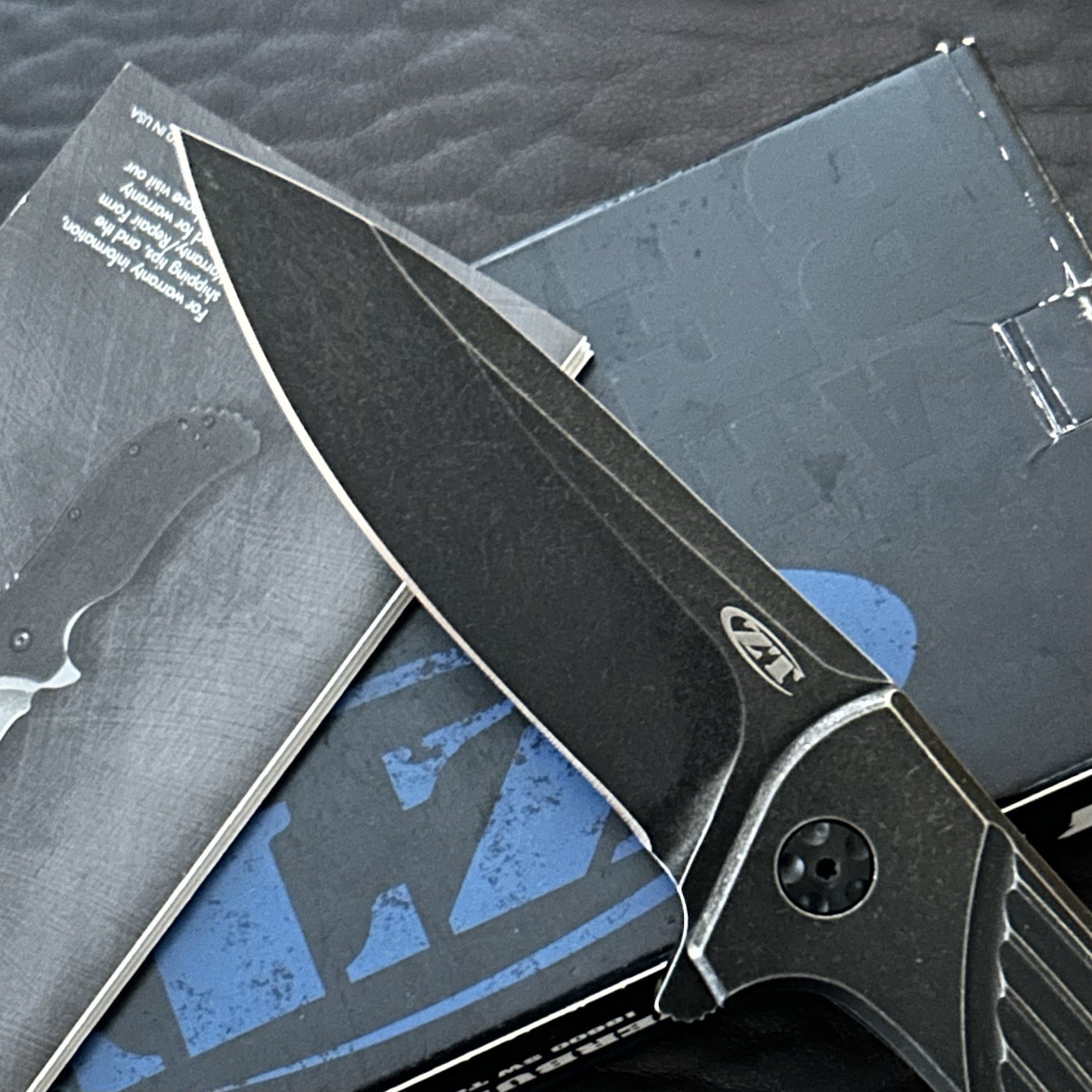 Zero Tolerance Knives ZT 0801BW Flipper Titanium Blackwash, MINT, Zero Tolerance Knives ZT 0801BW Flipper Titanium Blackwash, MINT,