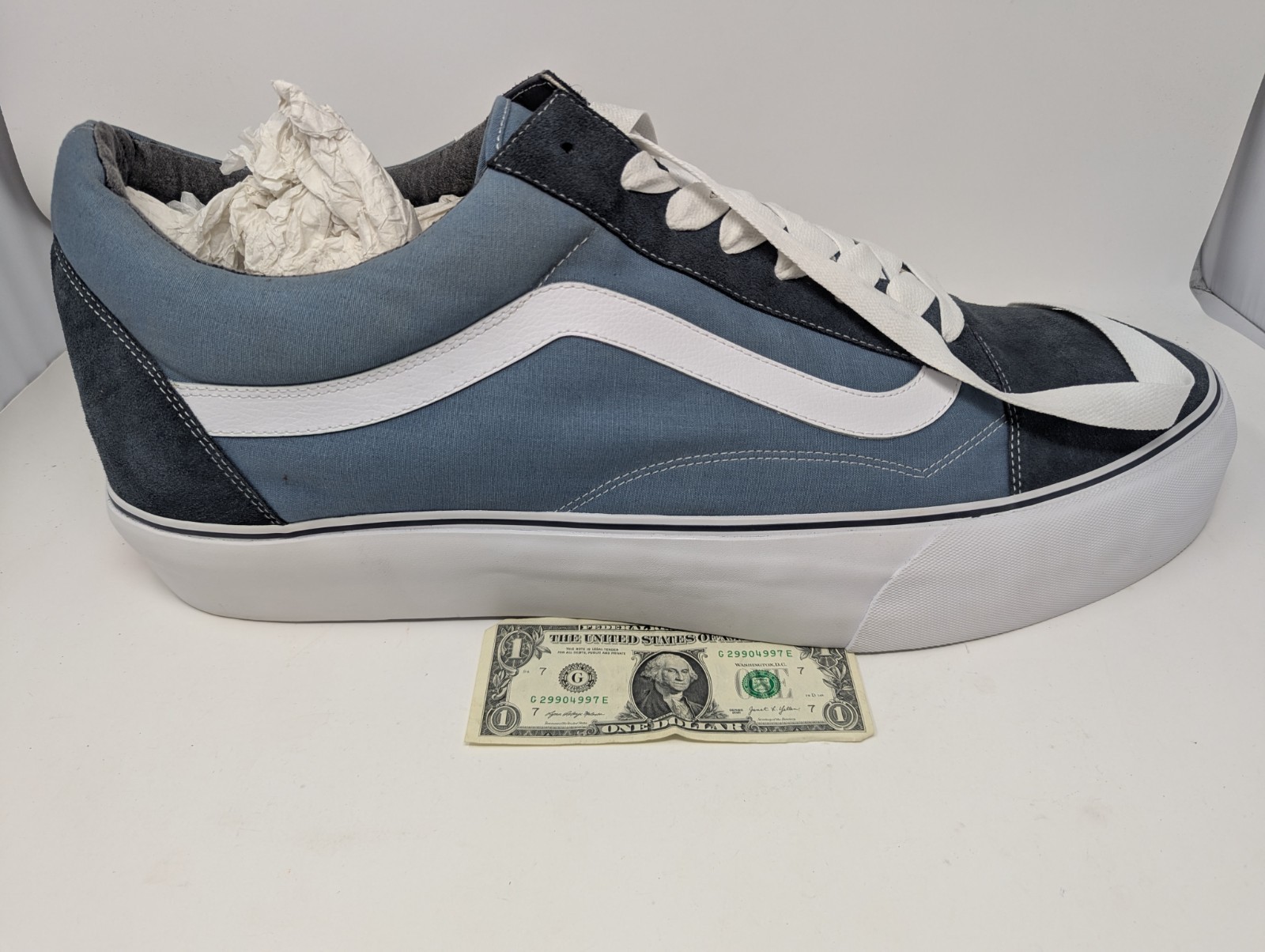 Rare Giant Oversized Vans Off The Wall Store Display Shoe Blue White 21\