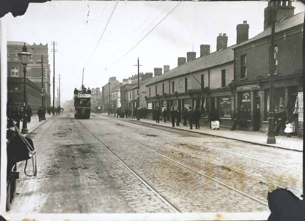 Falls Road in Belfast where rioting took place Belfast Riots OLD PHOTO