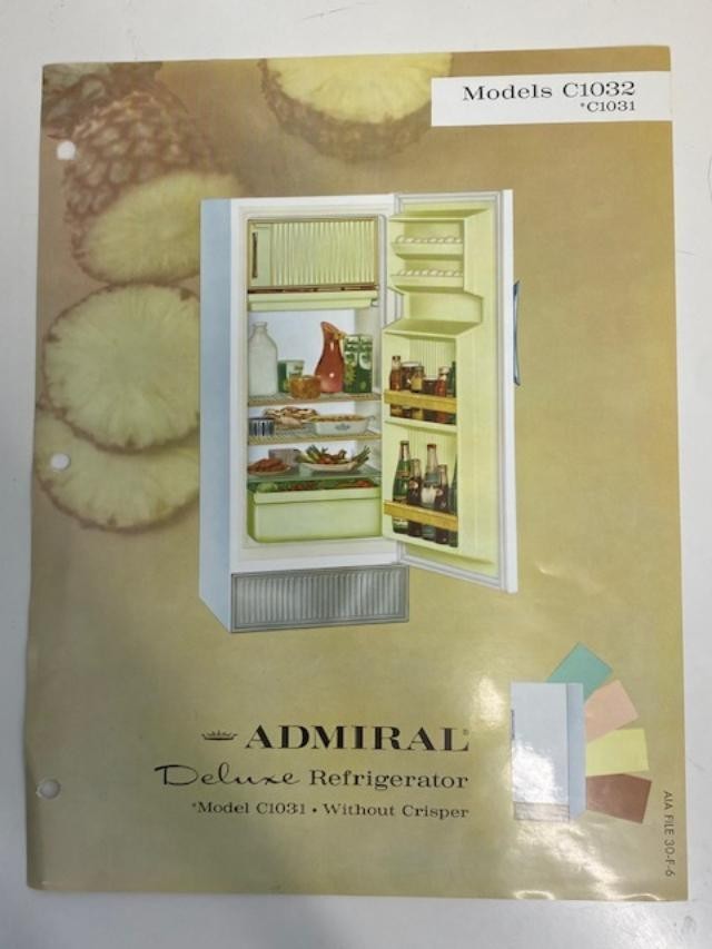 1960's Admiral Duplex Refrigerator Freezer Fridge Vintage Print Ad 1960s