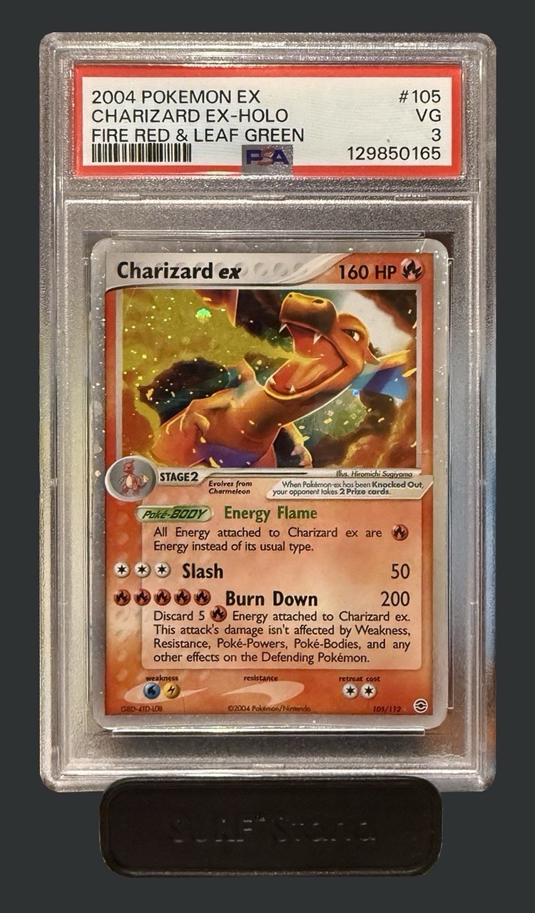 2004 Pokemon Charizard ex 105/112 FireRed & LeafGreen Holo PSA 3 VG