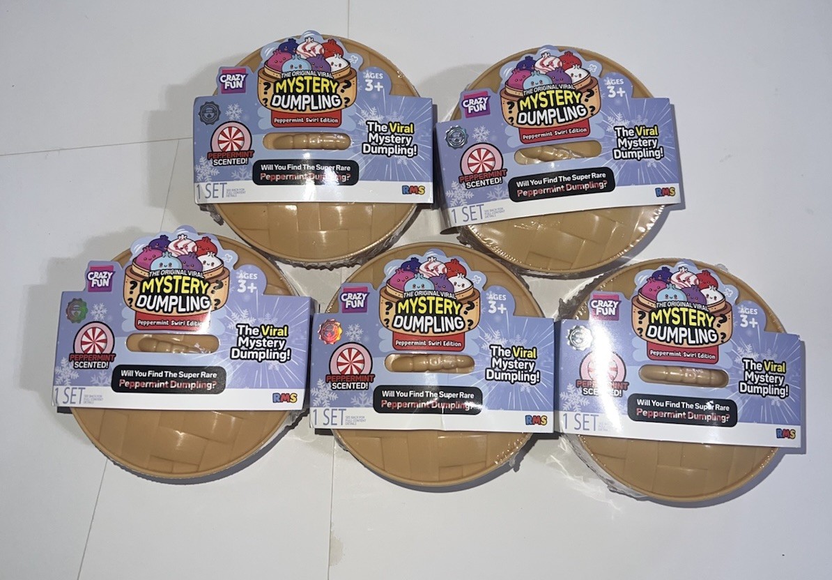 Lot of 5 Authentic RMS Peppermint Swirl Scented Mystery Dumpling Edition  viral