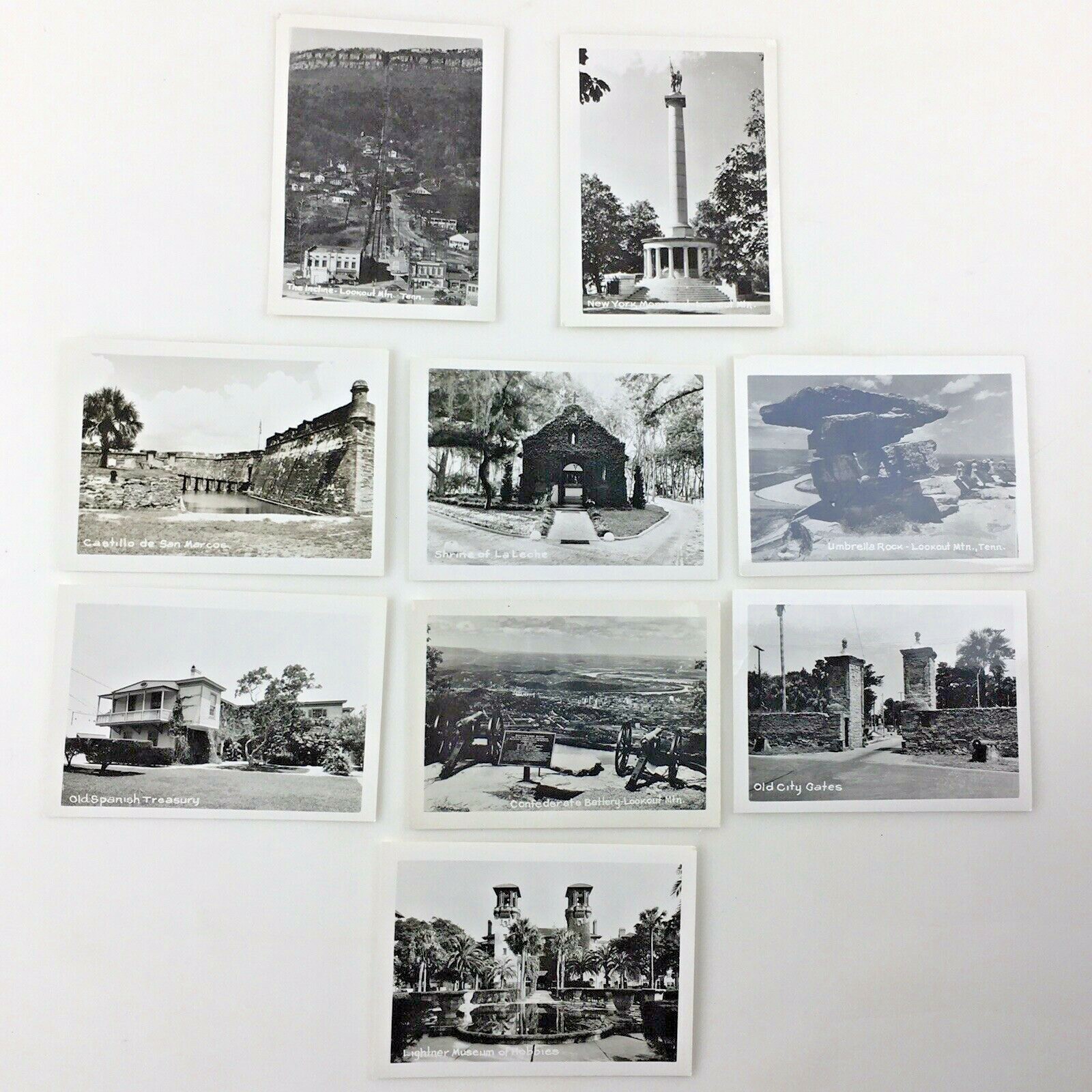 Lot 9 1955 LOOKOUT MOUNTAIN Tennessee Photo Photographs TN Souvenir Travel Vtg