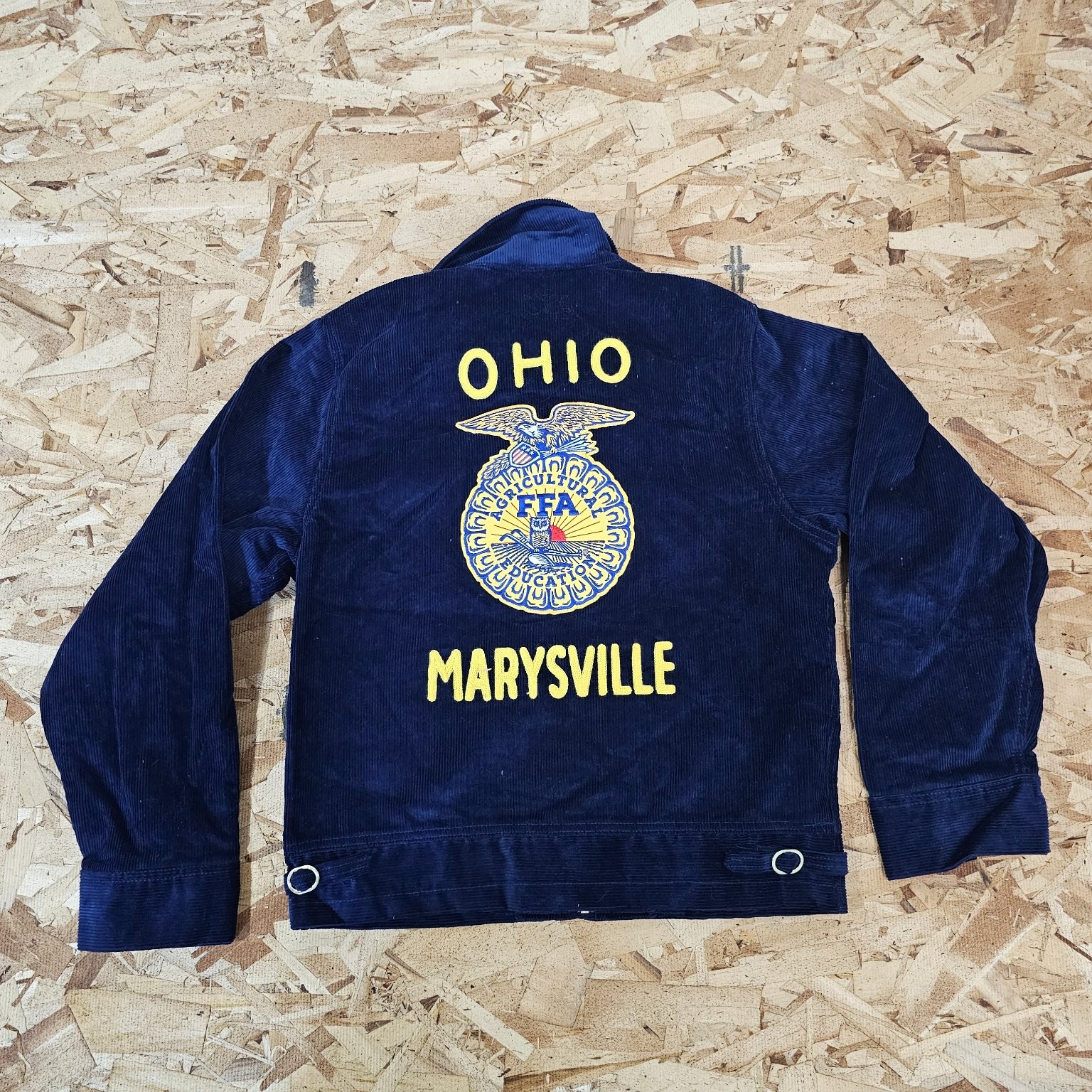 Vintage FFA Corduroy Jacket Ohio Marysville Chainstitch