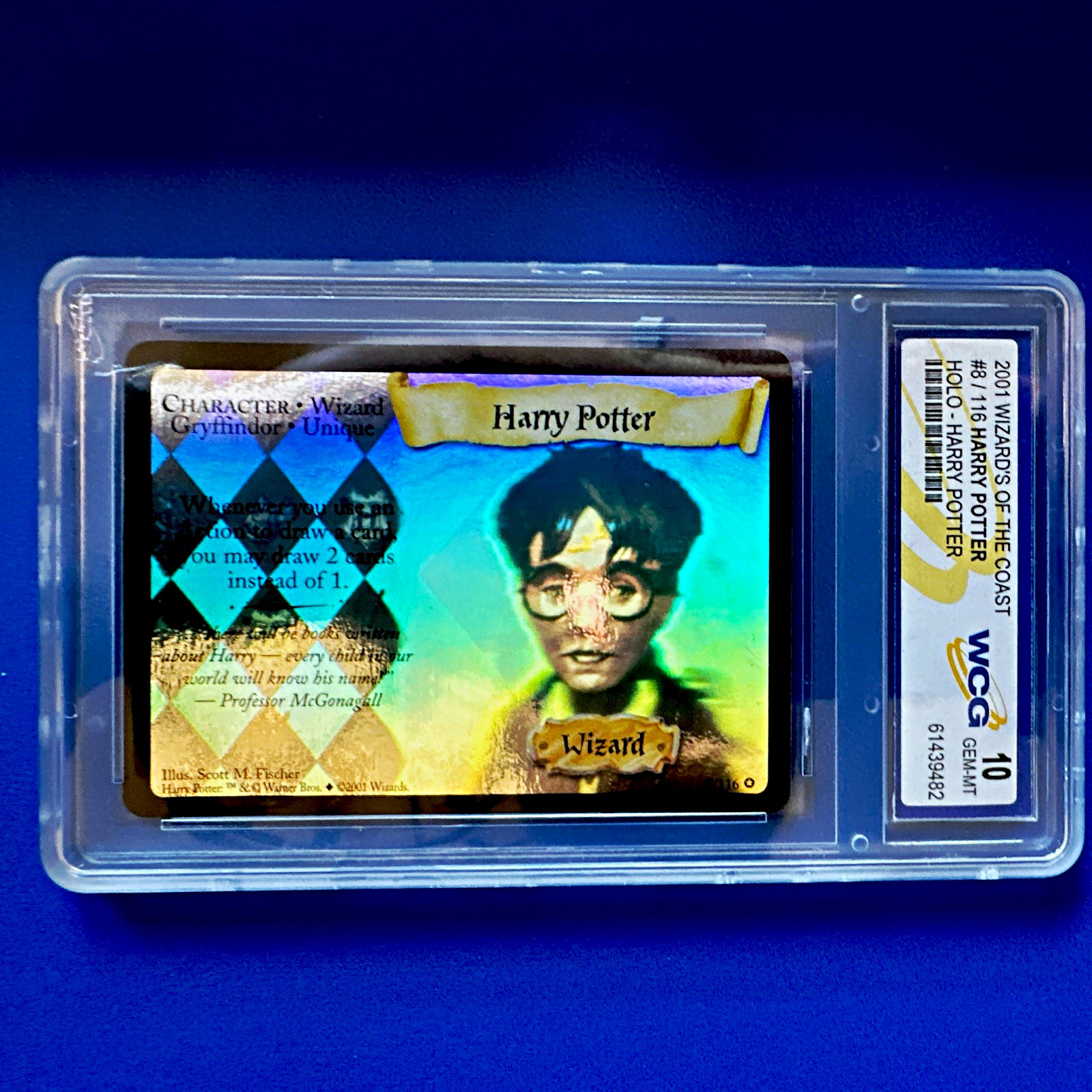 Wizards of the Coast 2001 Base Set Harry Potter TCG #8/116 Harry Potter Holo